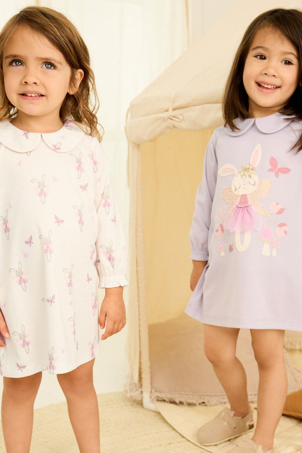 Purple Bunny Nighties 2 Pack (2-12yrs)