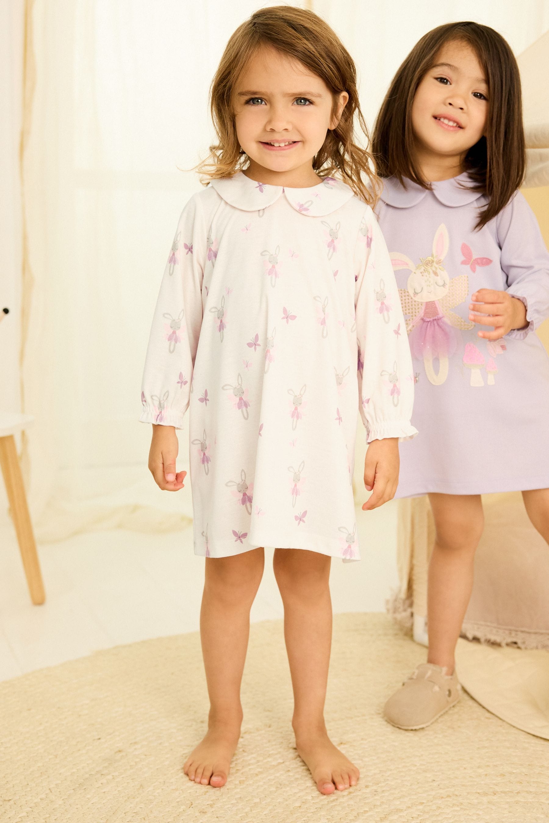 Purple Bunny Nighties 2 Pack (2-12yrs)