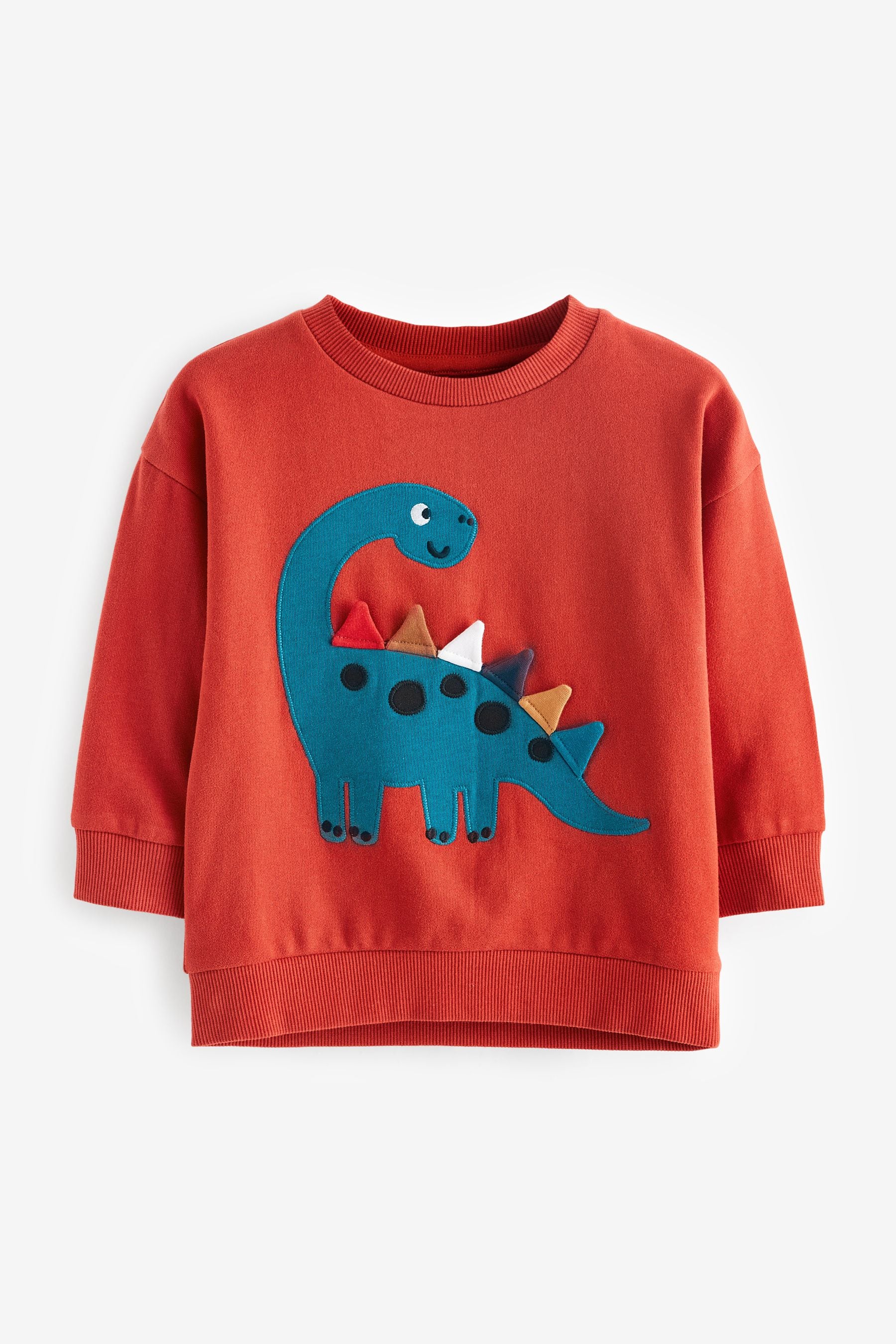 Red Dino Spiked Appliqu?© Sweatshirt (3mths-7yrs)