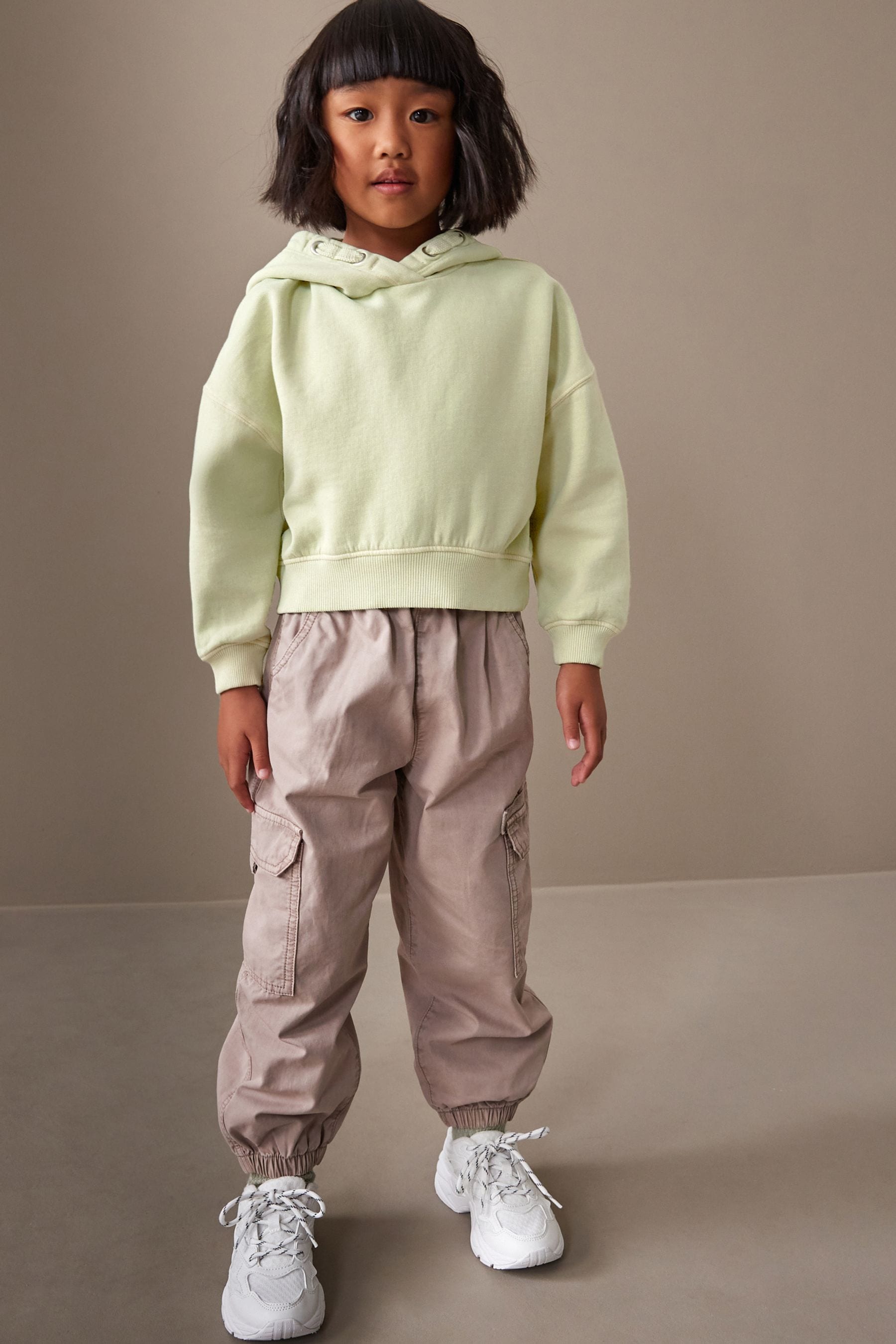 Green Cropped Hoodie (3-16yrs)