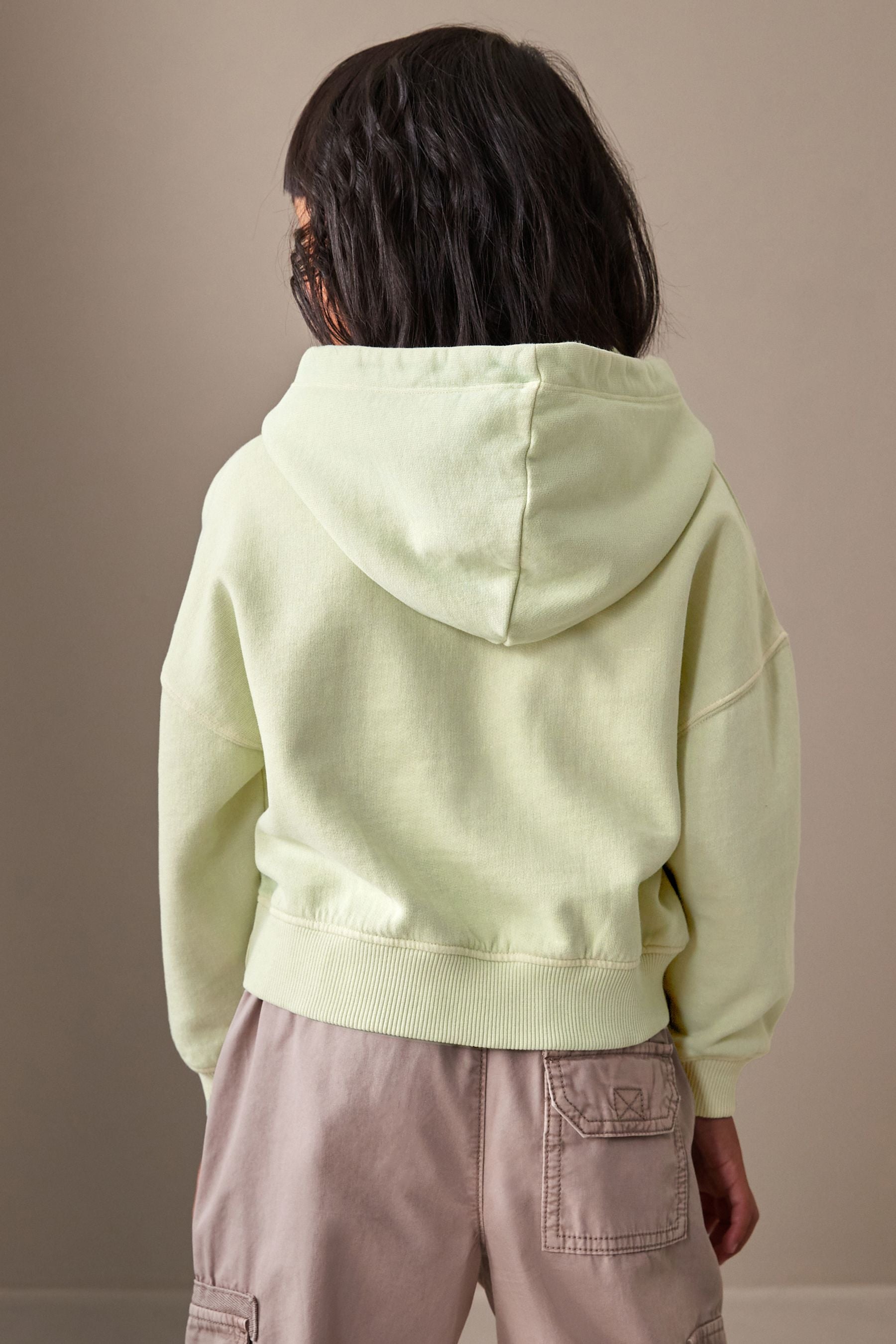 Green Cropped Hoodie (3-16yrs)