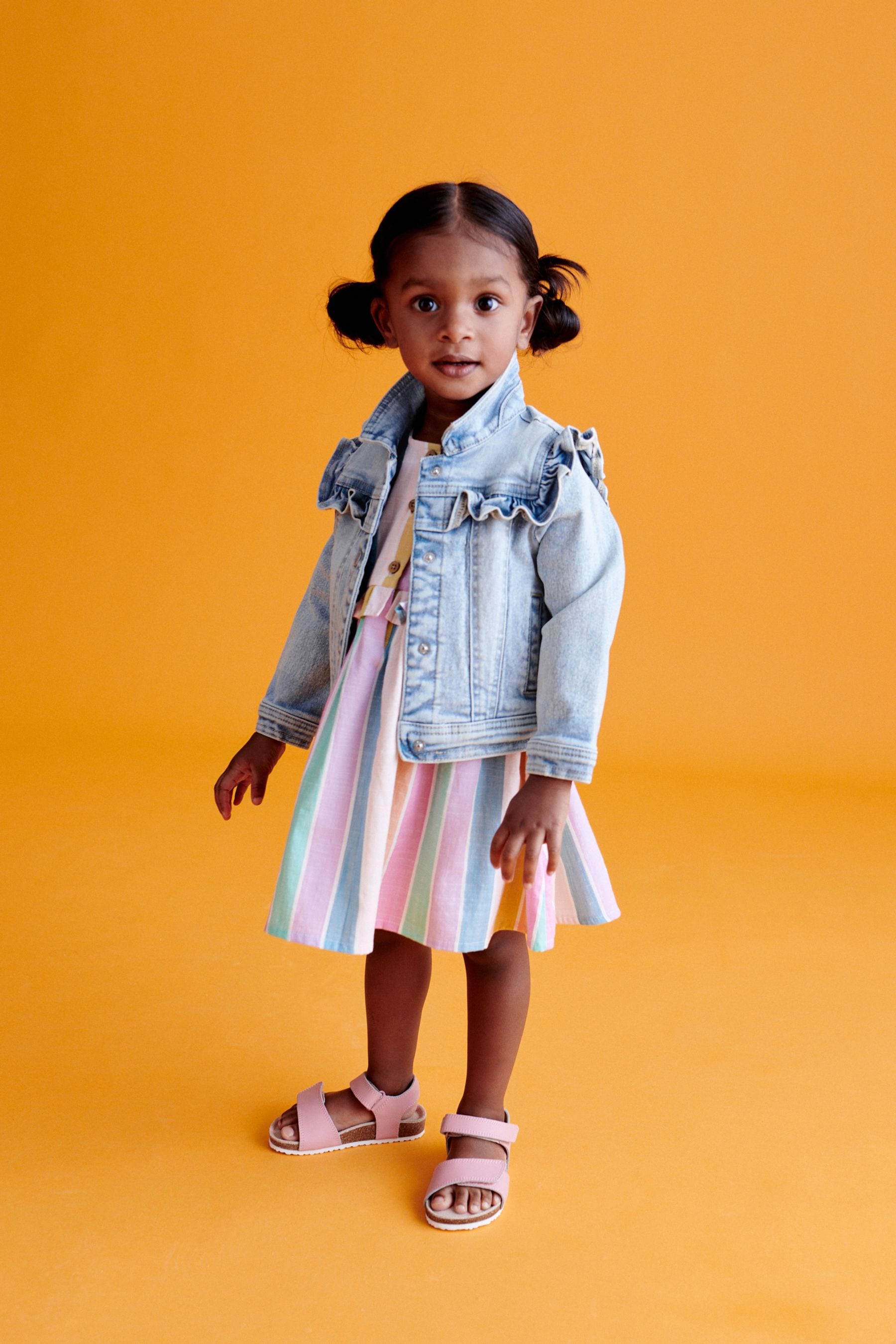 Mid Blue Denim Frill Jacket (3mths-7yrs)