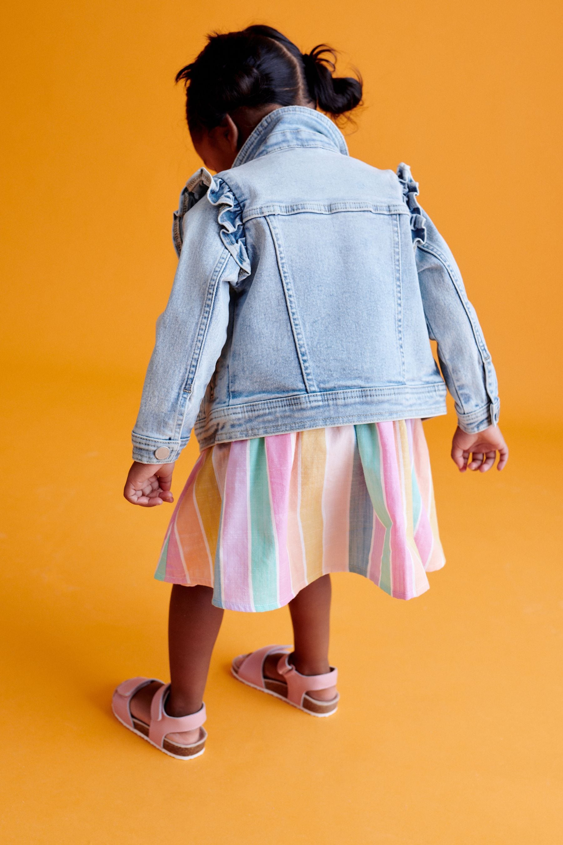 Mid Blue Denim Frill Jacket (3mths-7yrs)