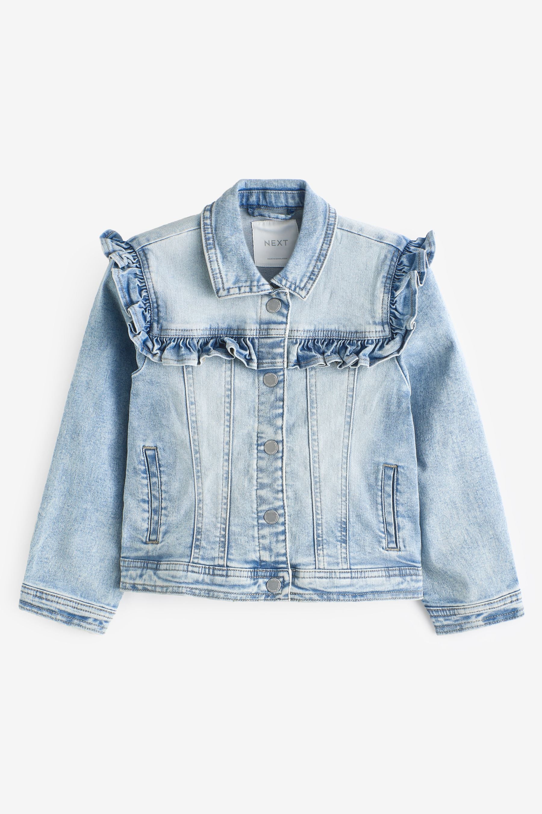 Mid Blue Denim Frill Jacket (3mths-7yrs)