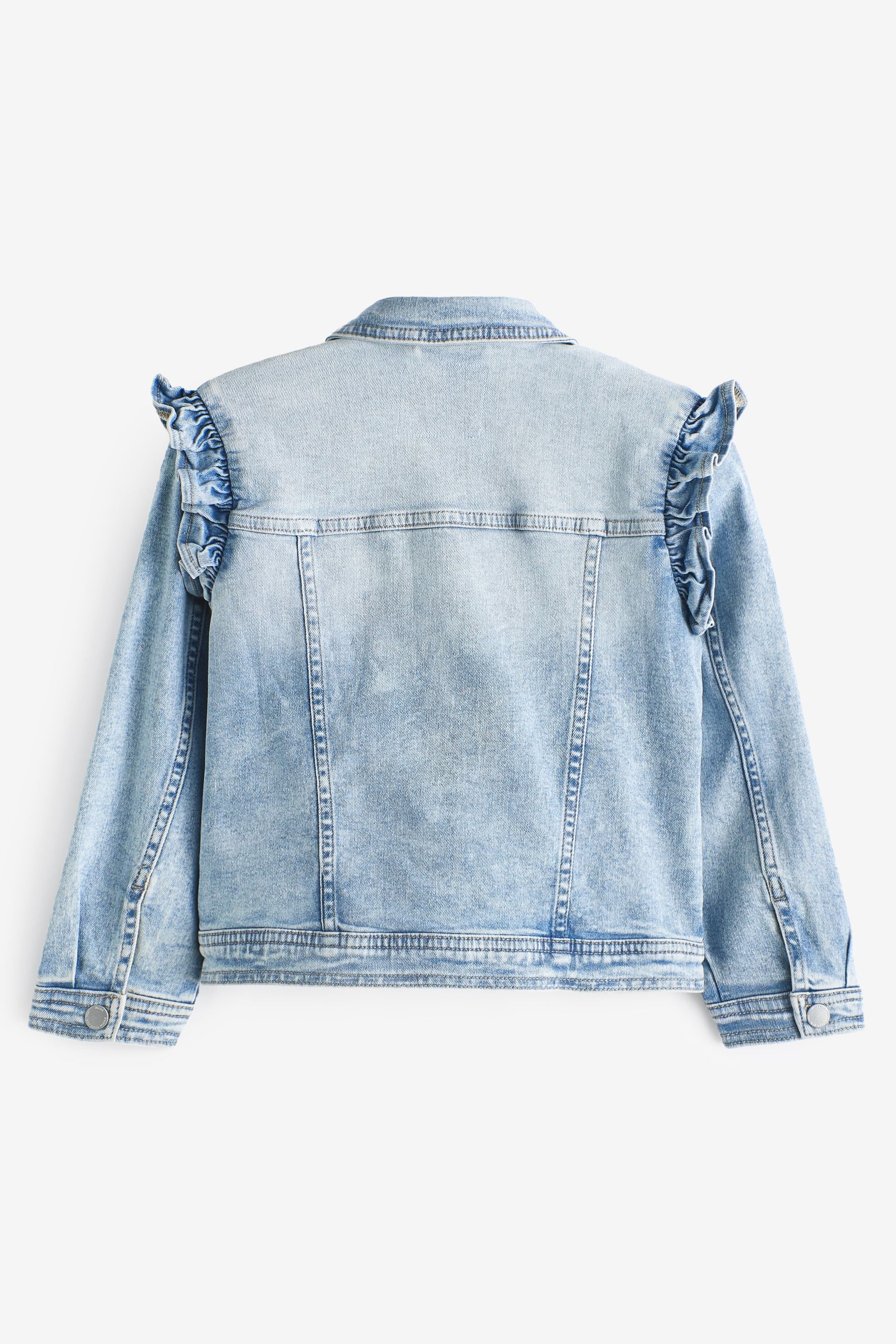 Mid Blue Denim Frill Jacket (3mths-7yrs)