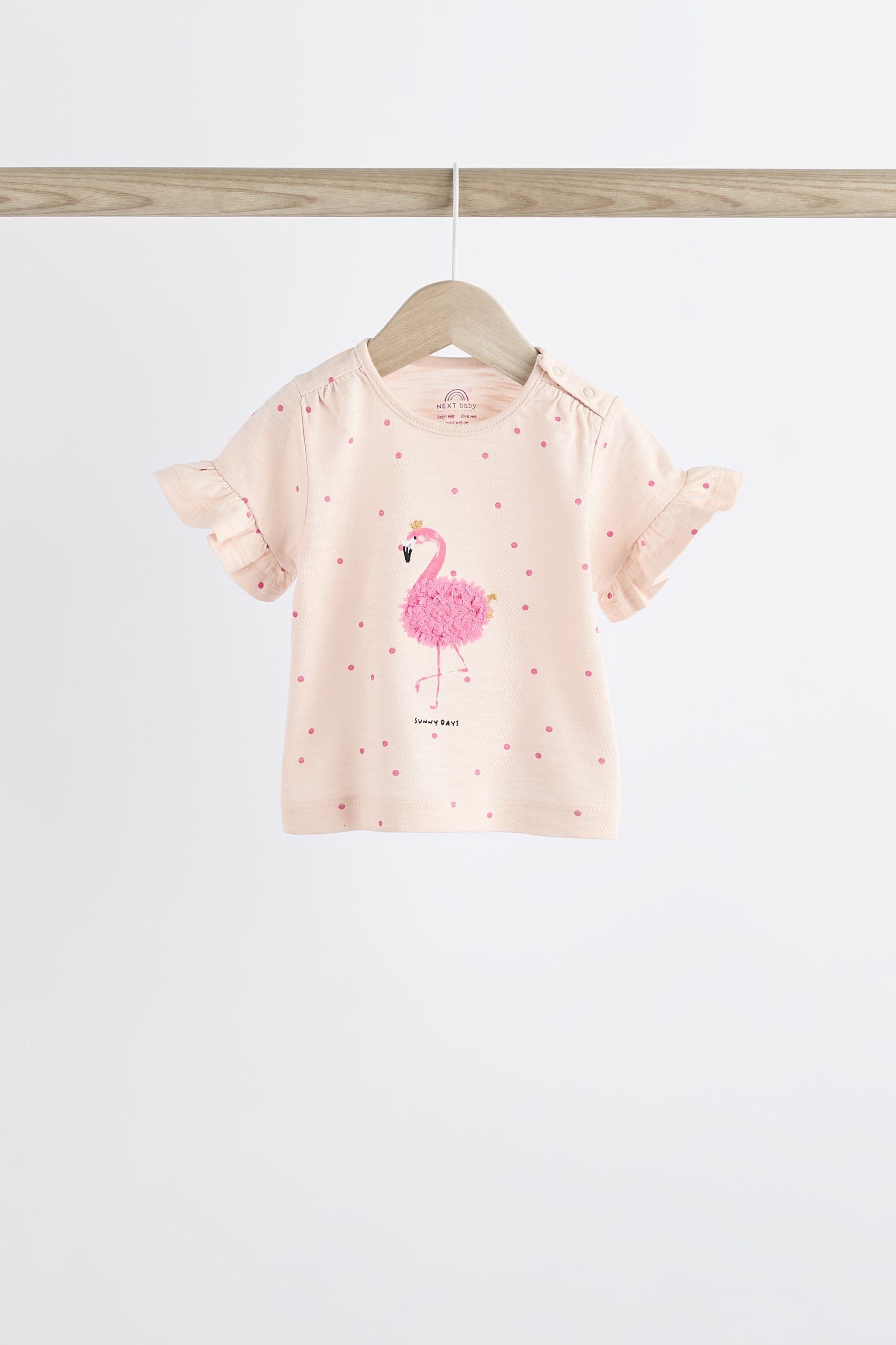 Pink Flamingo Baby Top and Shorts 2 Piece Set