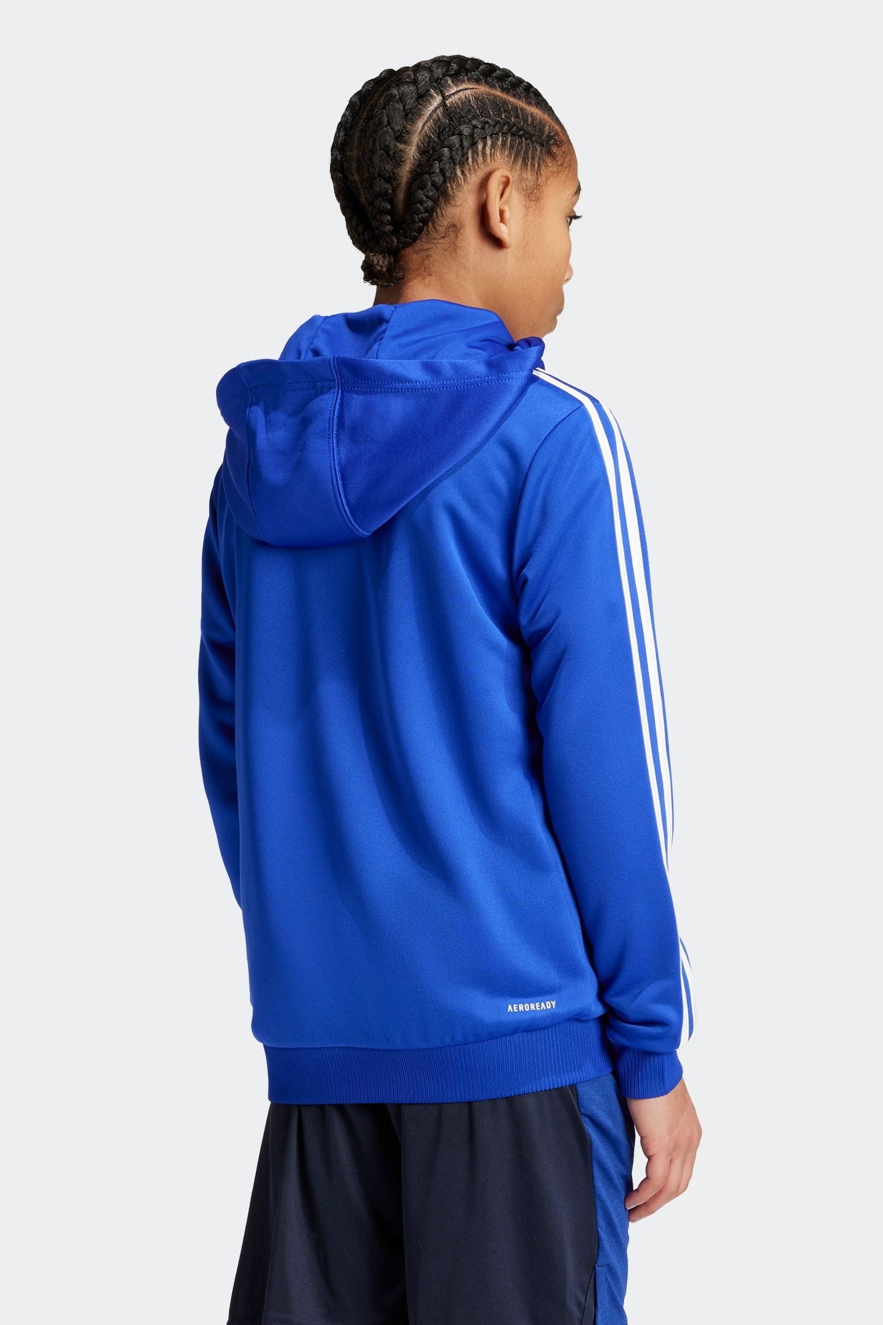 adidas Cornflower Blue Train Essentials AEROREADY 3-Stripes Regular-Fit Full-Zip Jacket