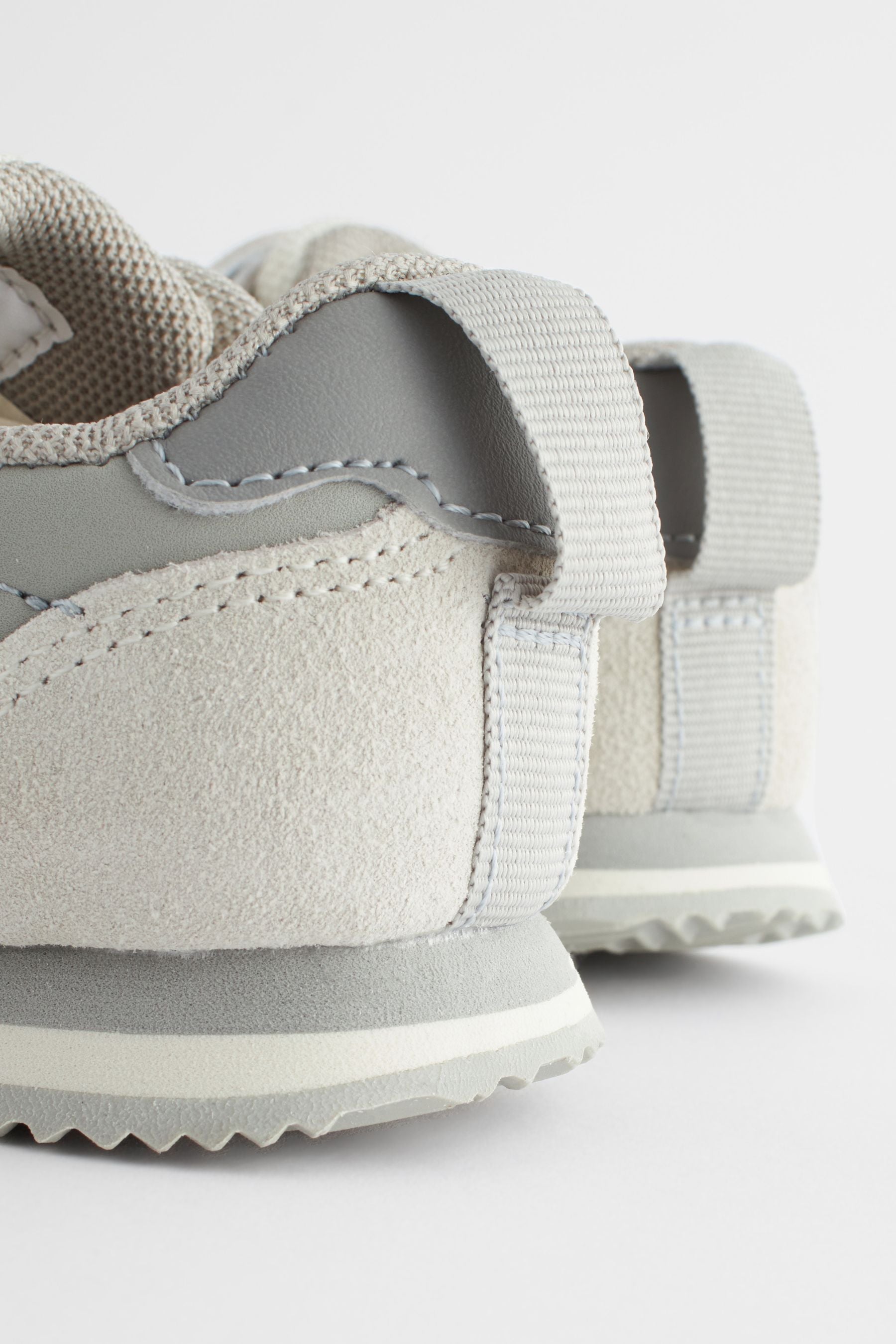 Neutral White Wide Fit (G) Double Strap Trainers