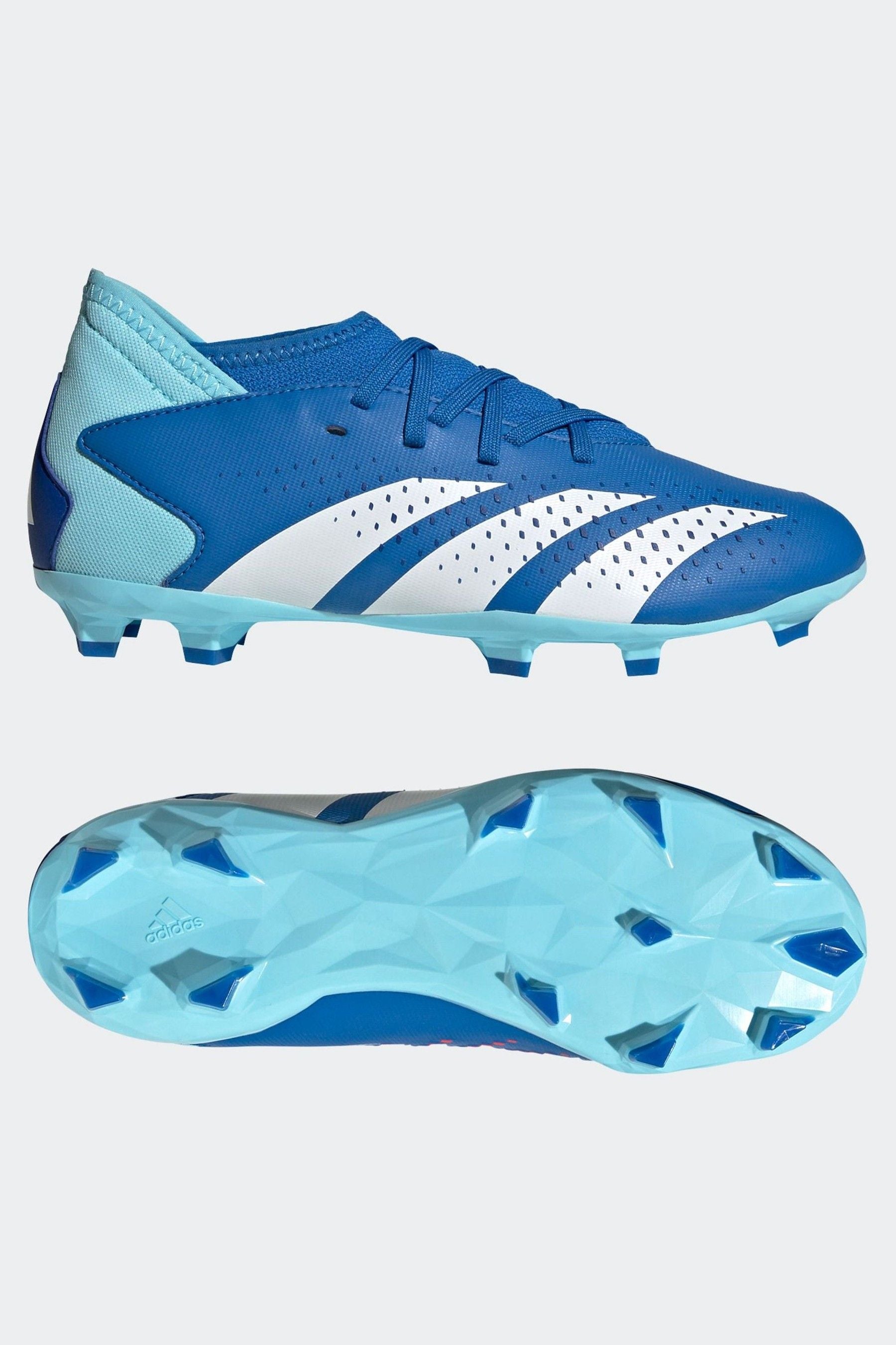 adidas Blue/White Football Blue/White Sport Kids Predator Accuracy.3 Firm Ground Boots