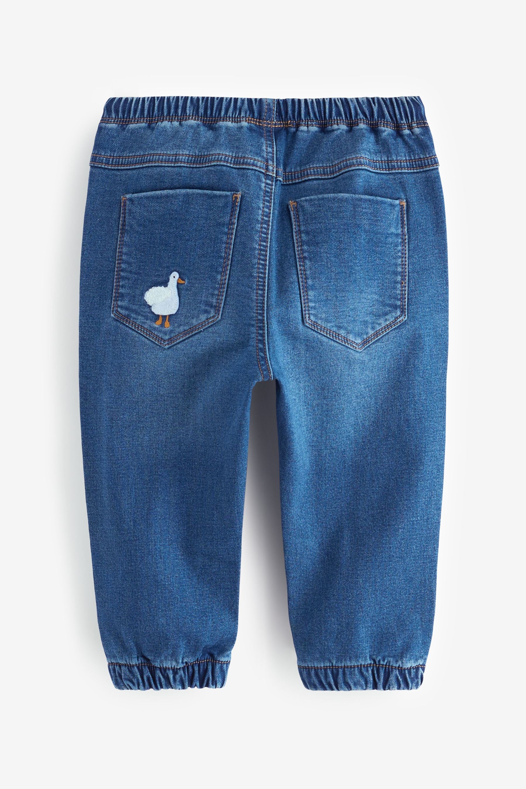 Mid Blue Farmyard Pull-On Cuffed Jeans (3mths-7yrs)