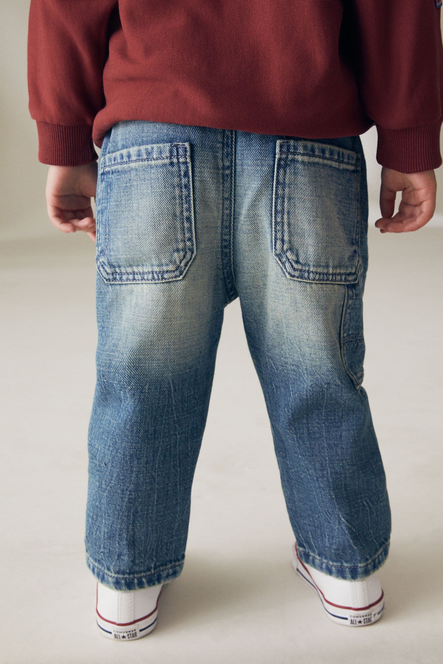 Mid Blue Tint Panelled Jeans (3mths-7yrs)