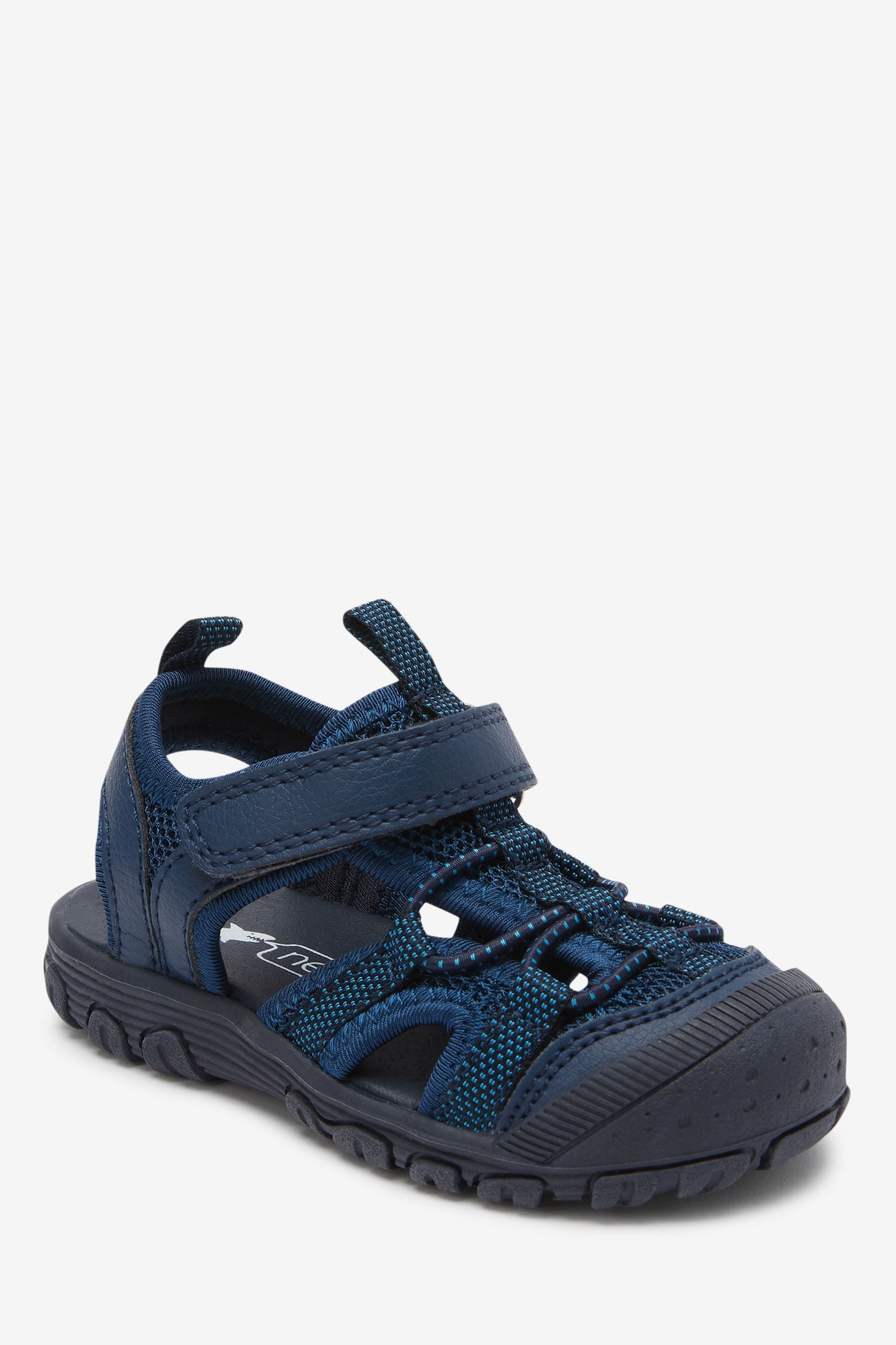 Navy Blue Bump Toe Trekker Sandals