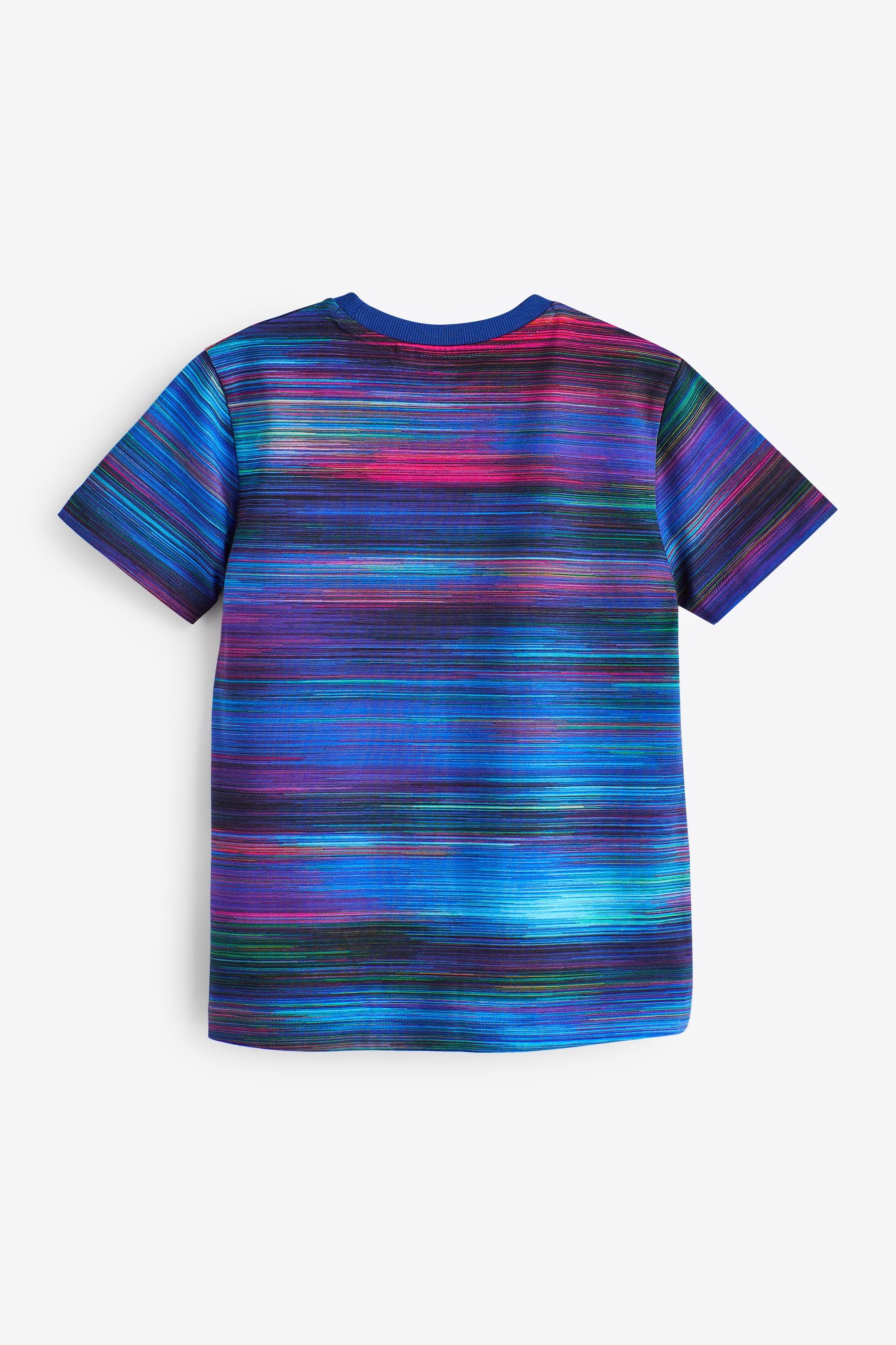 Blue purple Short Sleeve Graphic 100% Cotton T-Shirt (3-16yrs)