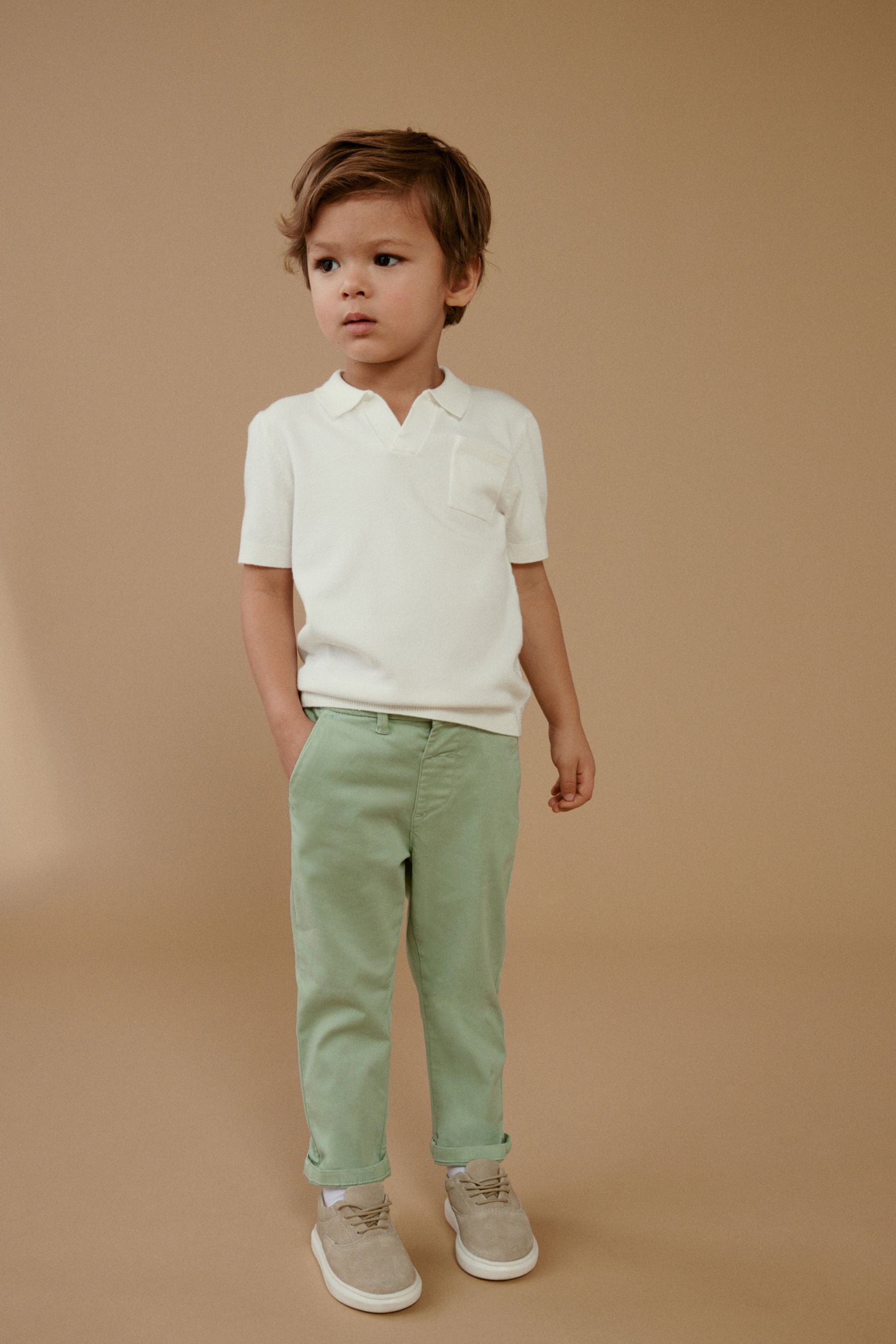 Mint Green Stretch Chinos Trousers (3mths-7yrs)