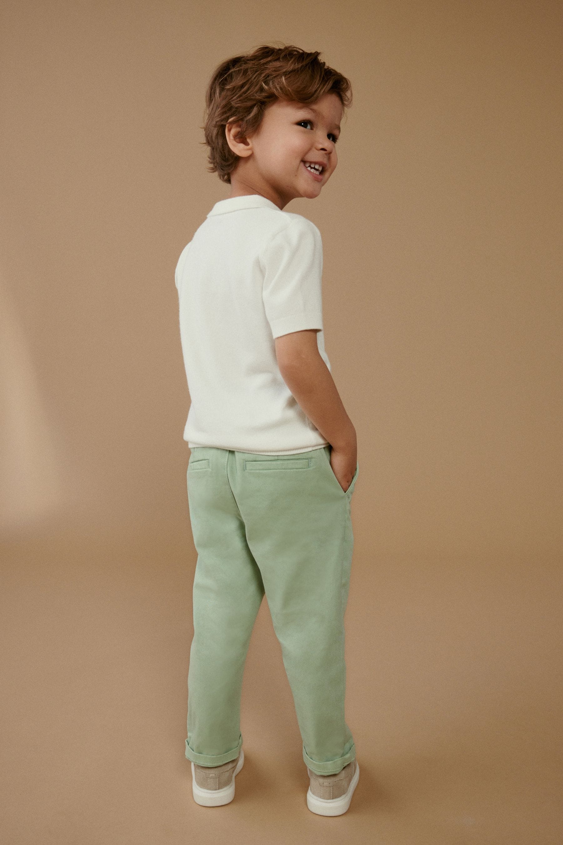 Mint Green Stretch Chinos Trousers (3mths-7yrs)