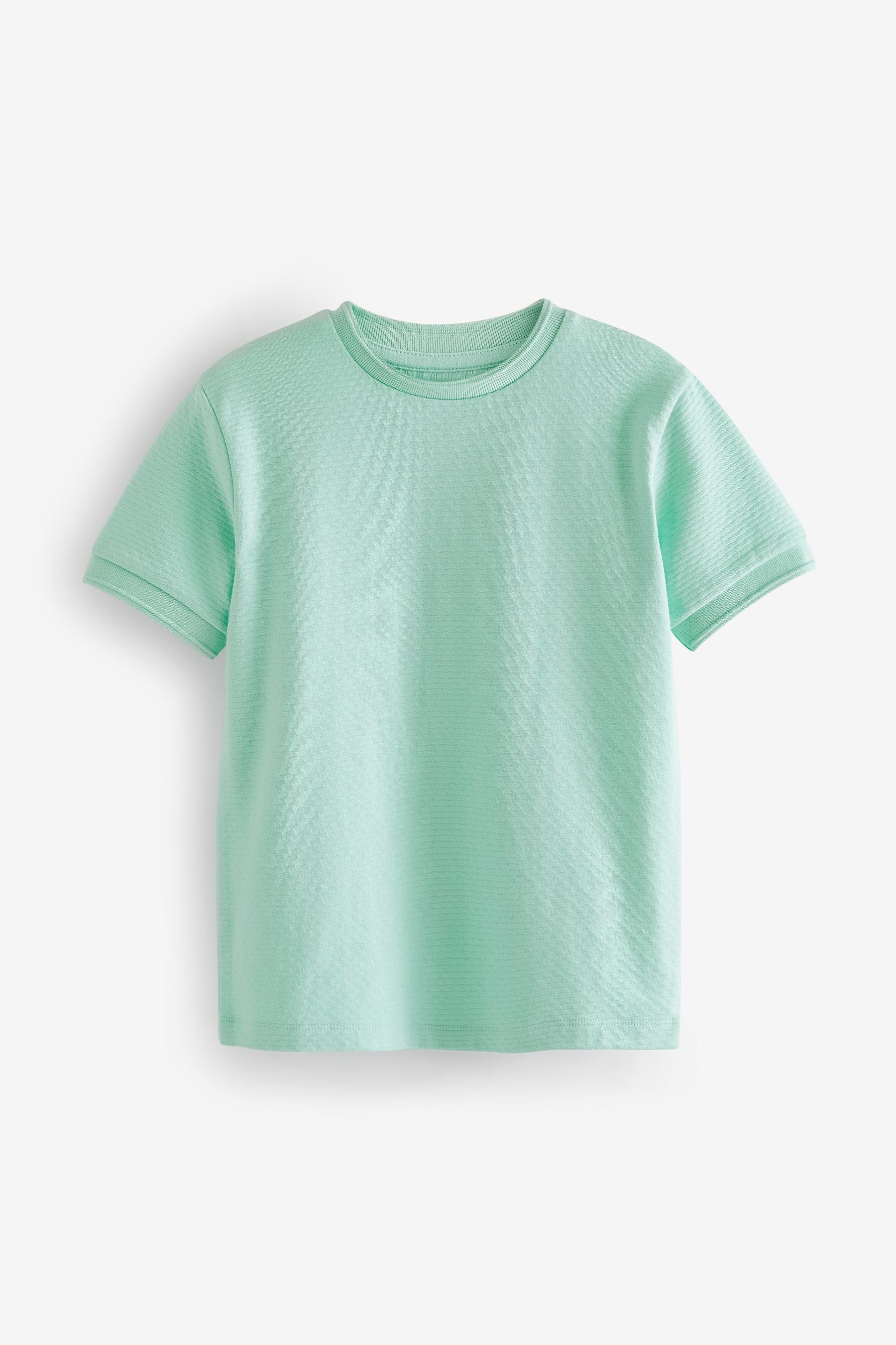 Mint Green Short Sleeve Textured T-Shirt (3-16yrs)