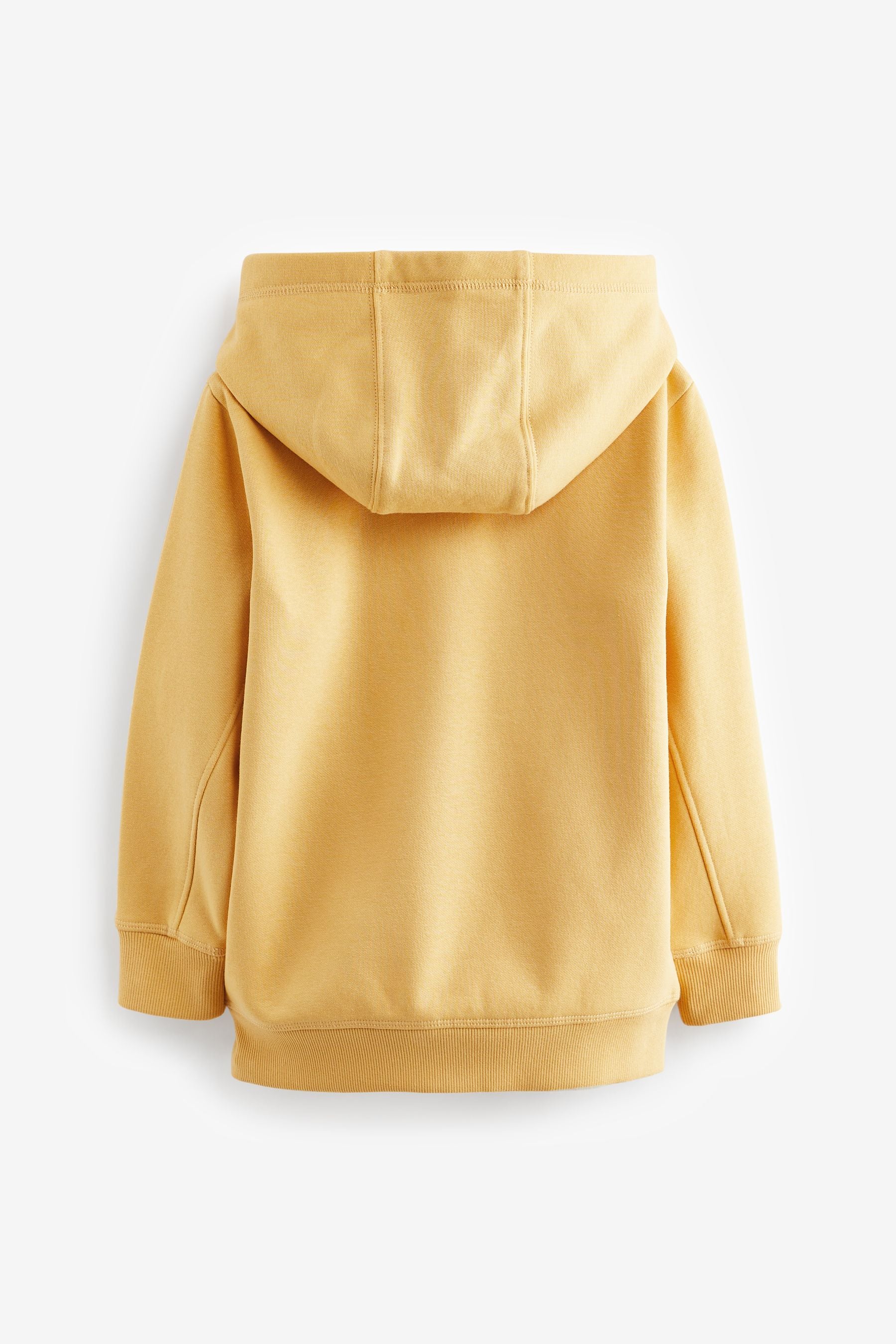 Yellow Plain Zip Through Hoodie (3-16yrs)