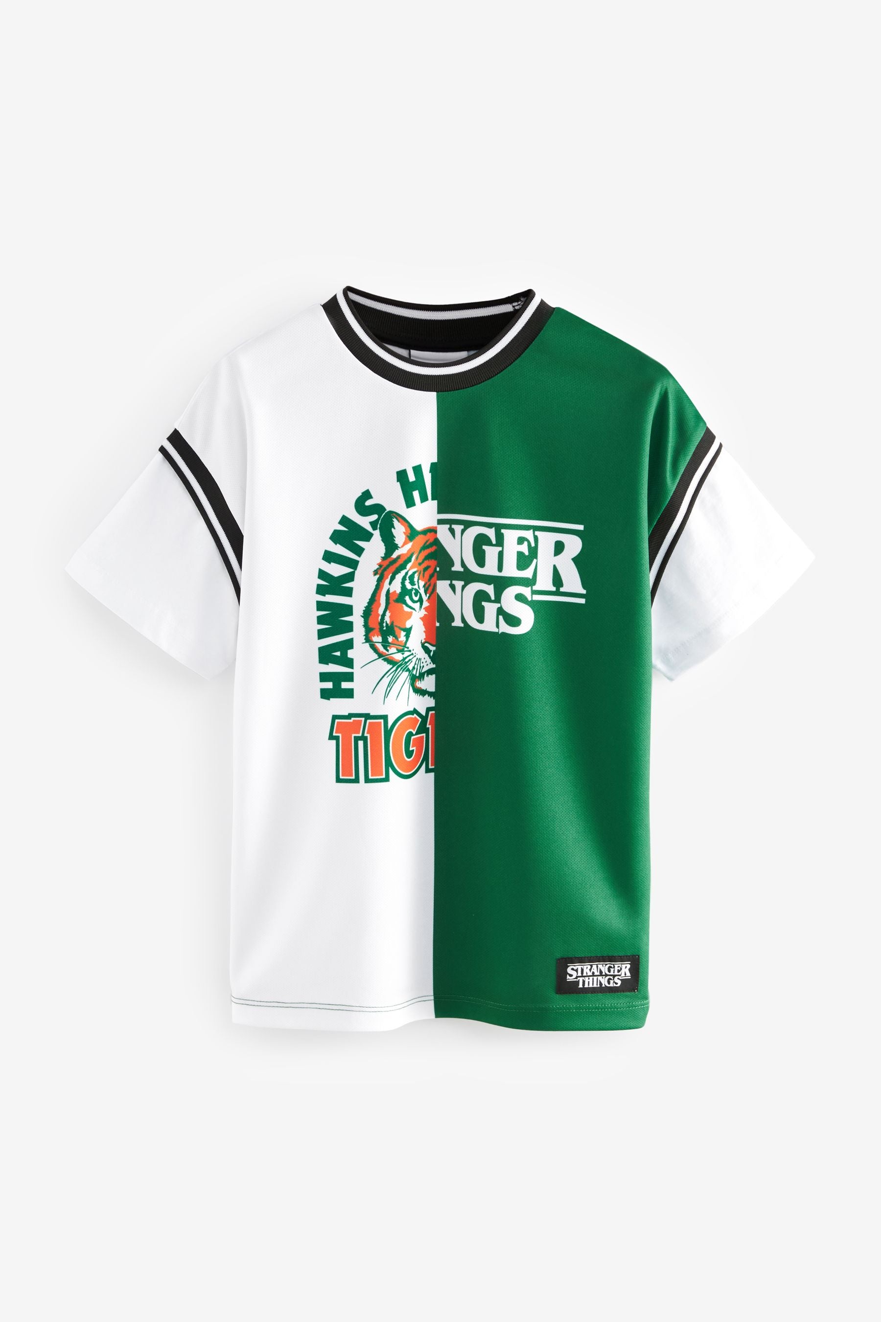 White/Green 100% Cotton Stranger Things Licensed T-Shirt (3-16yrs)