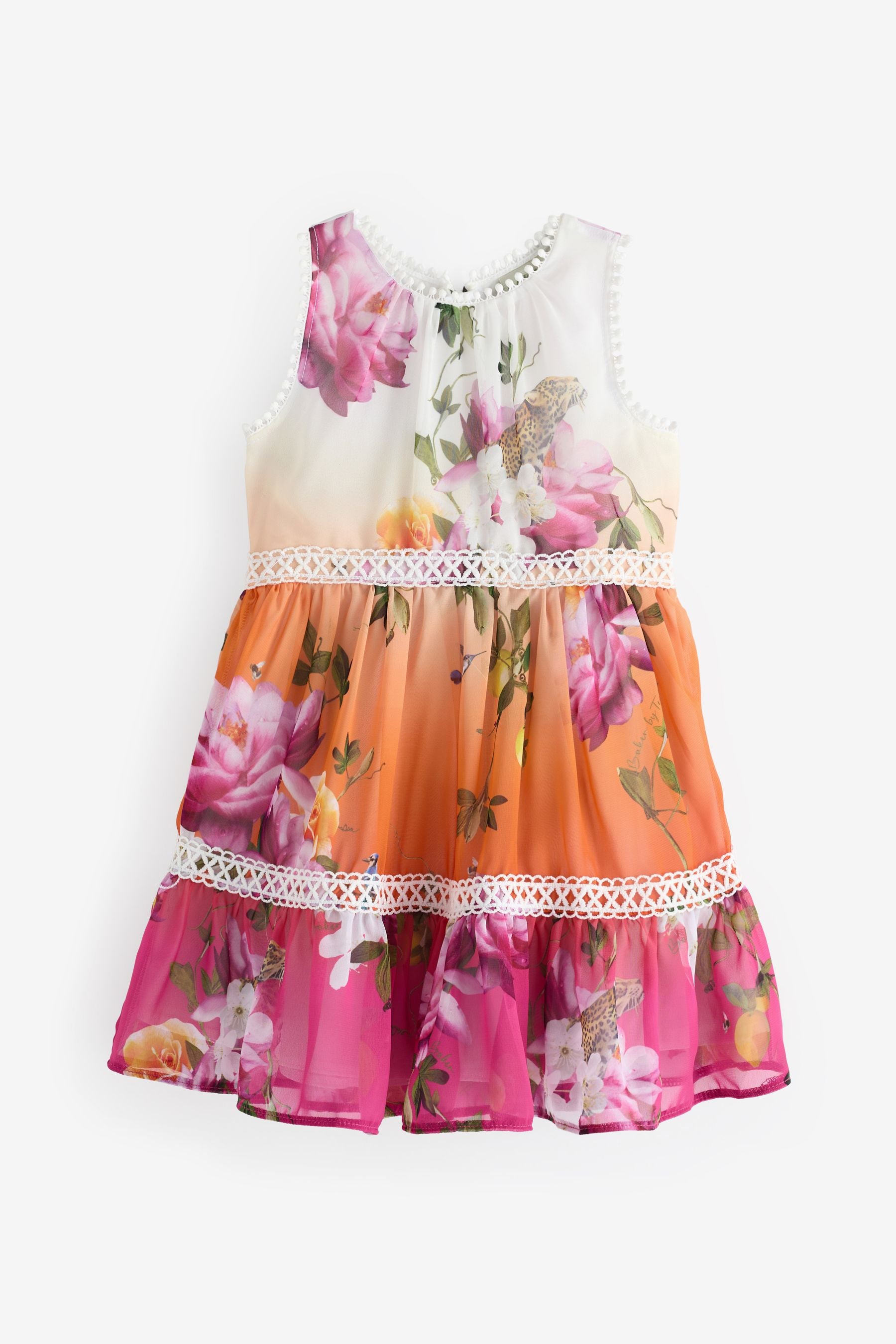 Baker by Ted Baker Multi Ombre Chiffon Dress