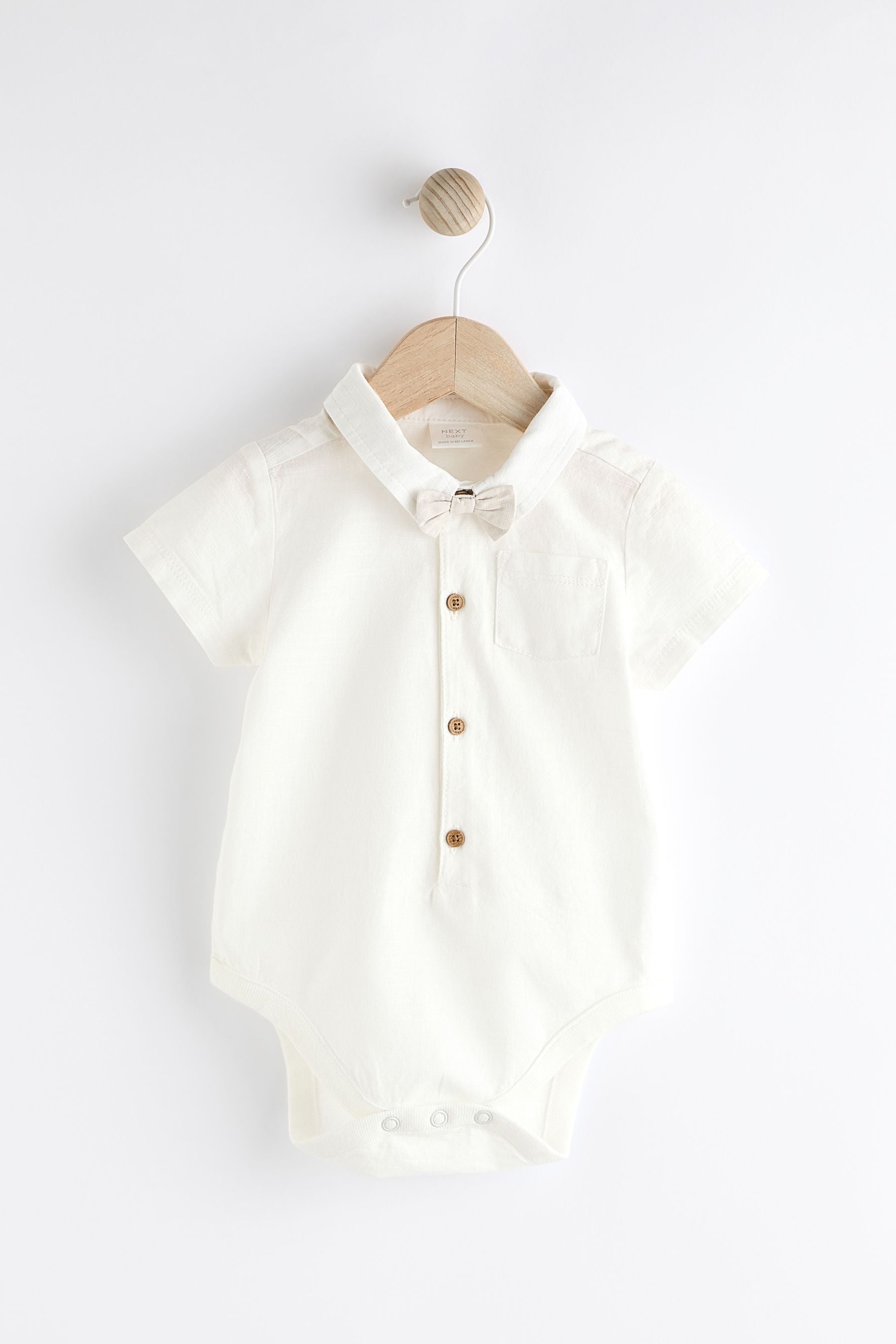 Neutral Shirt Body, Shorts and Braces Baby 4 Piece Set (0mths-2yrs)