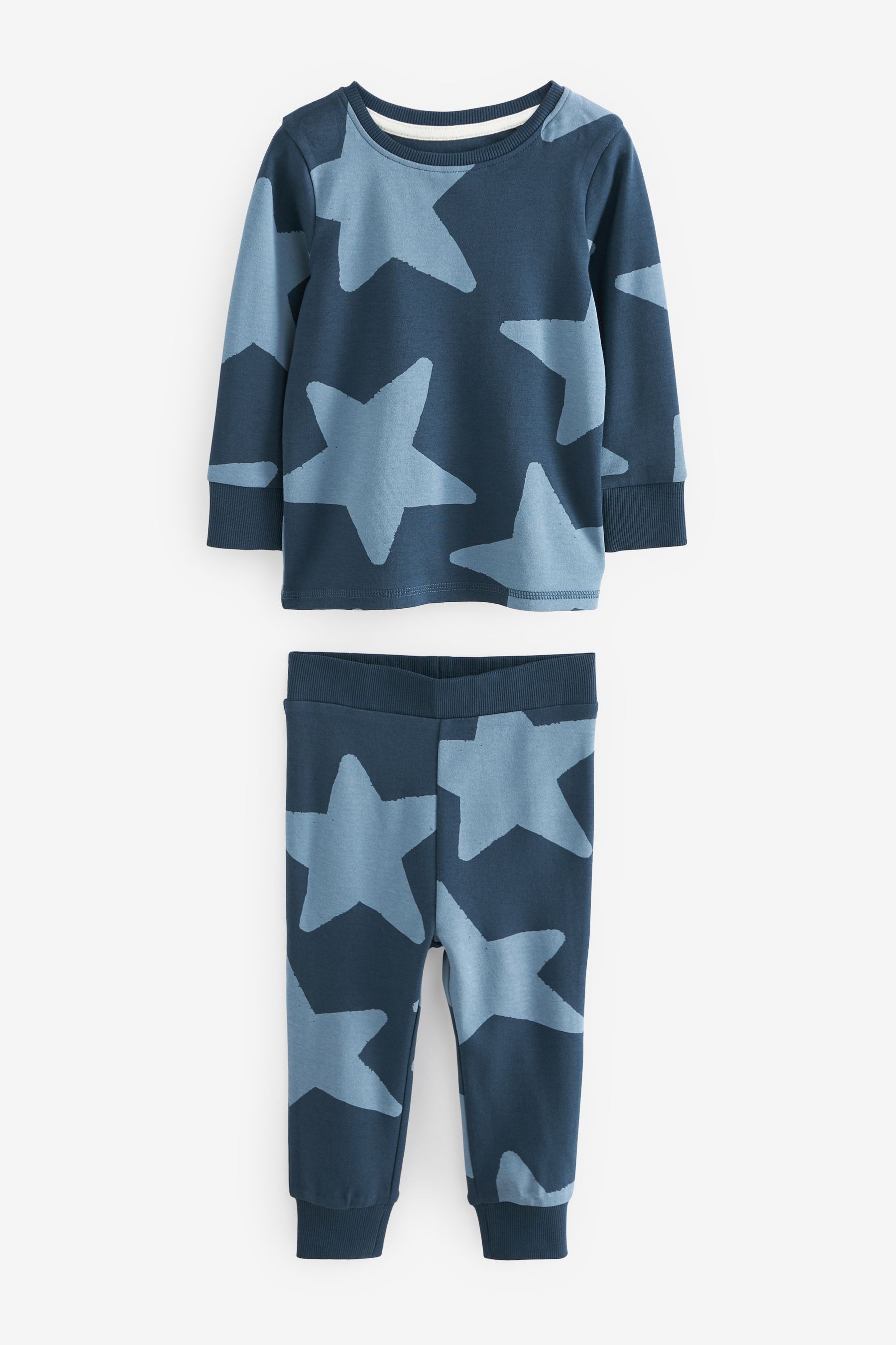 Blue/Navy 3 Pack Snuggle Pyjamas (9mths-10yrs)