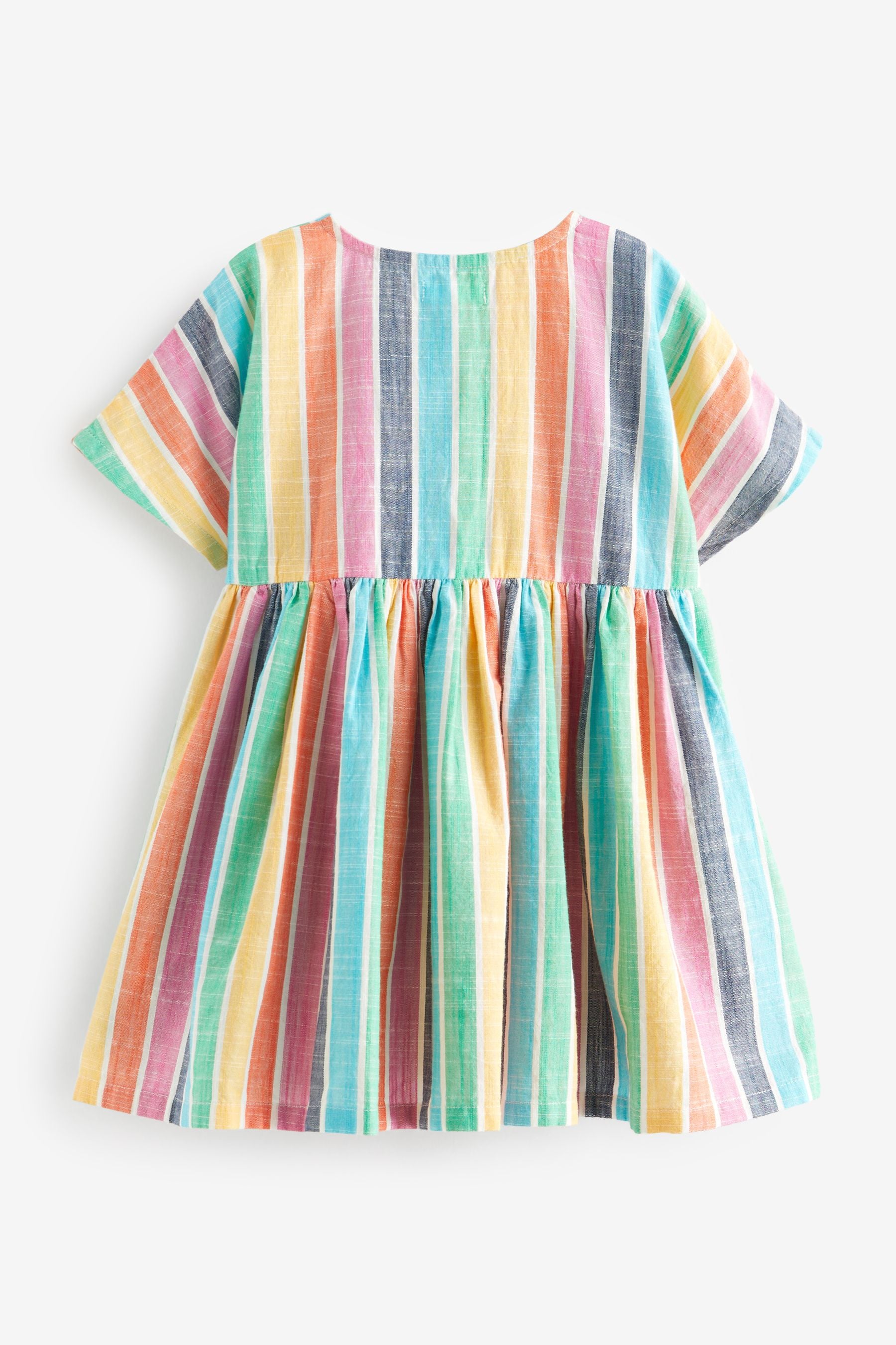 Rainbow Stripe Relaxed Cotton Dress (3mths-8yrs)