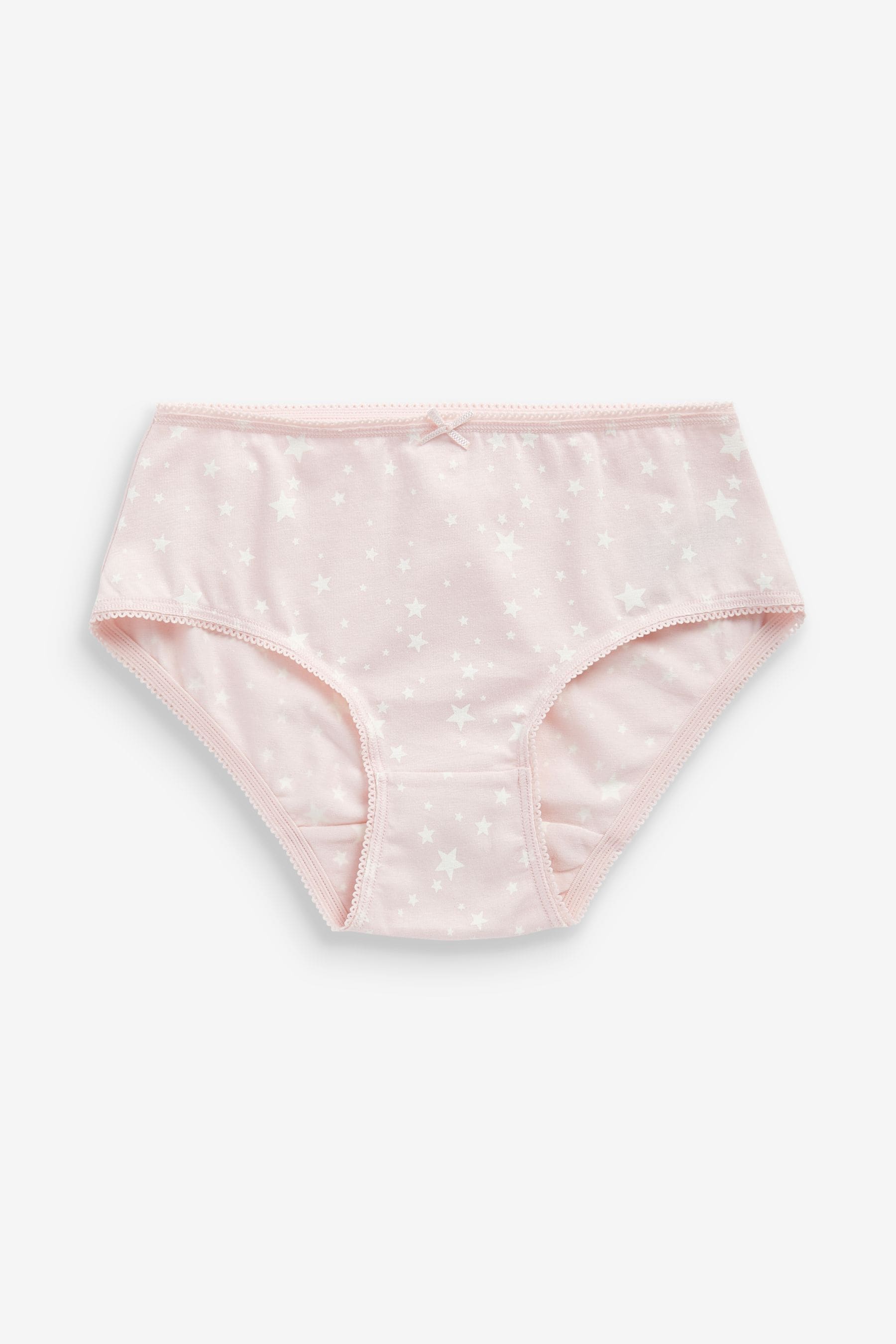 Pink/White Star 10 Pack Briefs (1.5-16yrs)