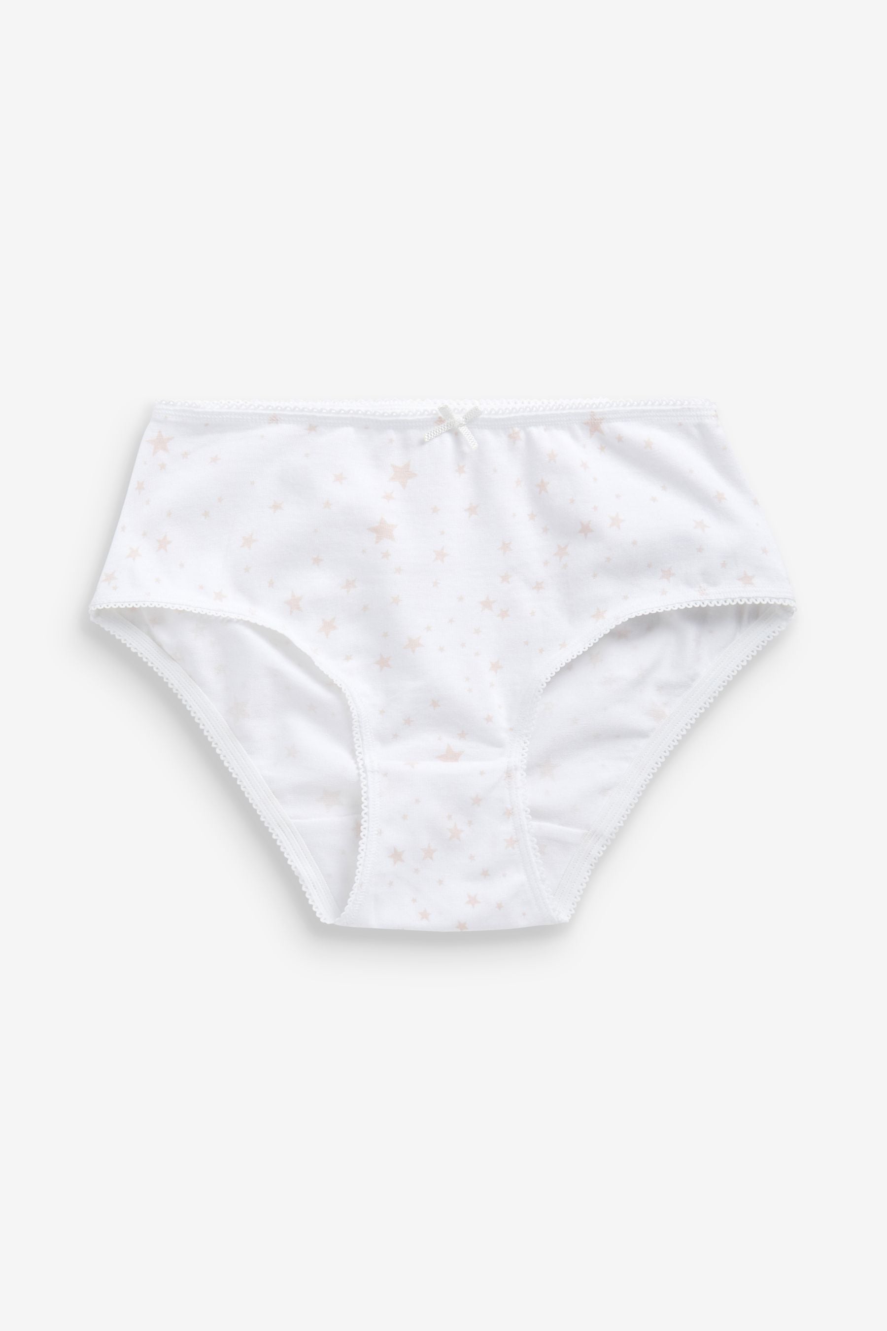 Pink/White Star 10 Pack Briefs (1.5-16yrs)