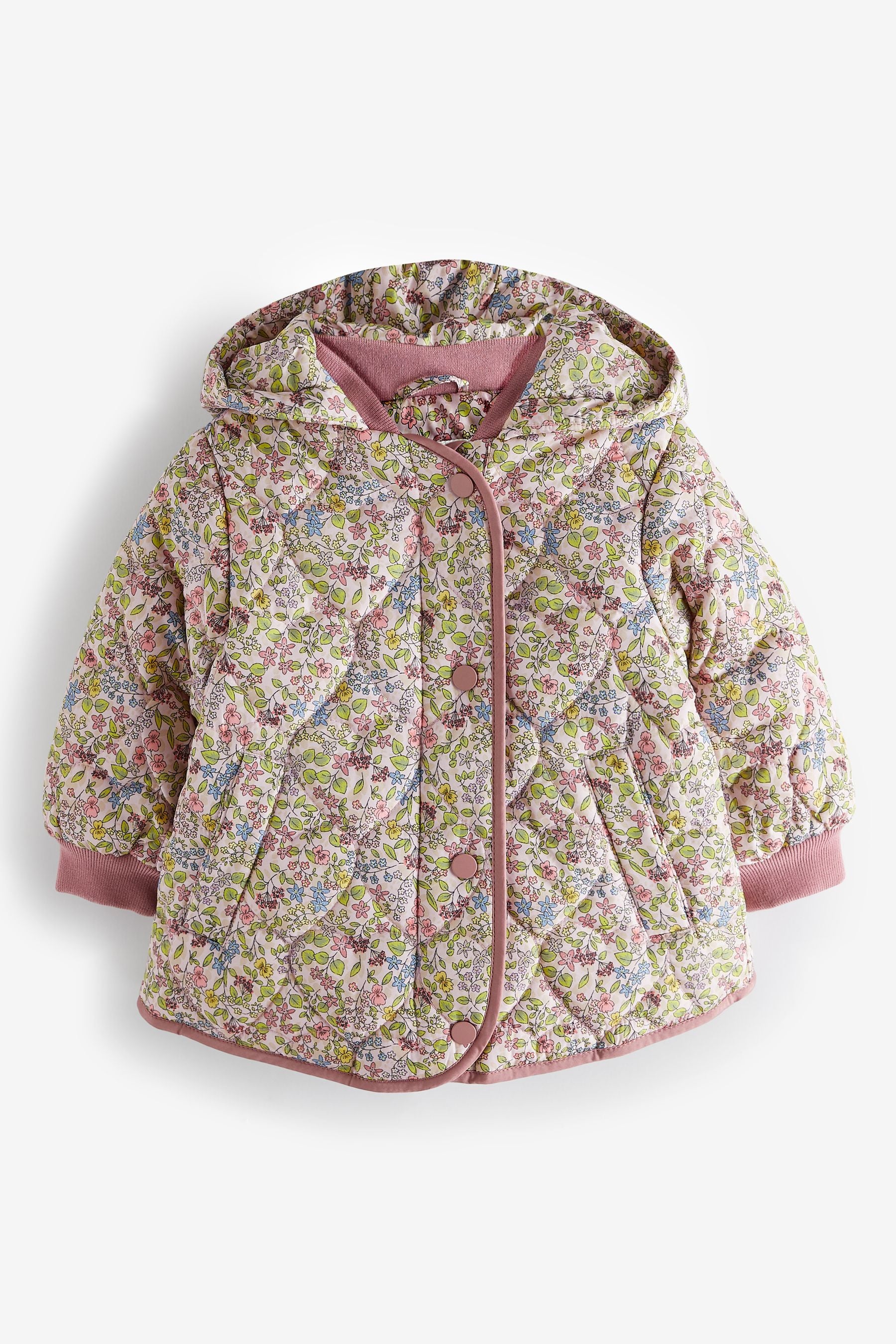 Multi Shower Resistant Aop Print Quilted Shacket (3mths-7yrs)