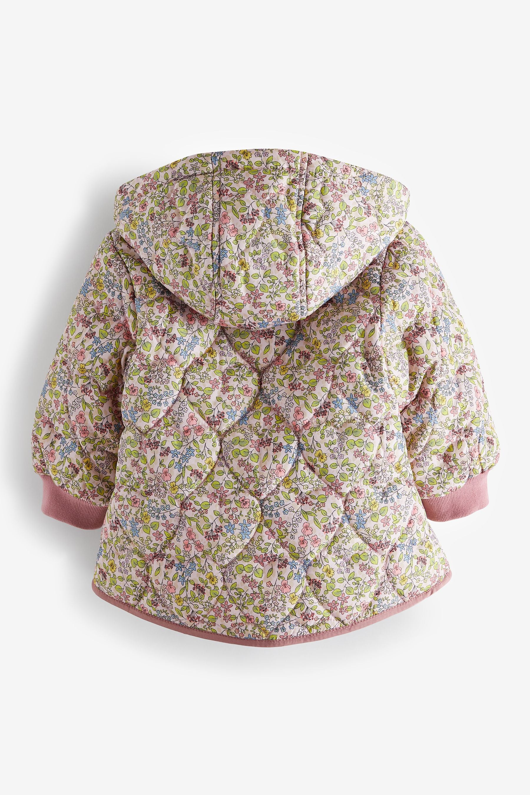 Multi Shower Resistant Aop Print Quilted Shacket (3mths-7yrs)