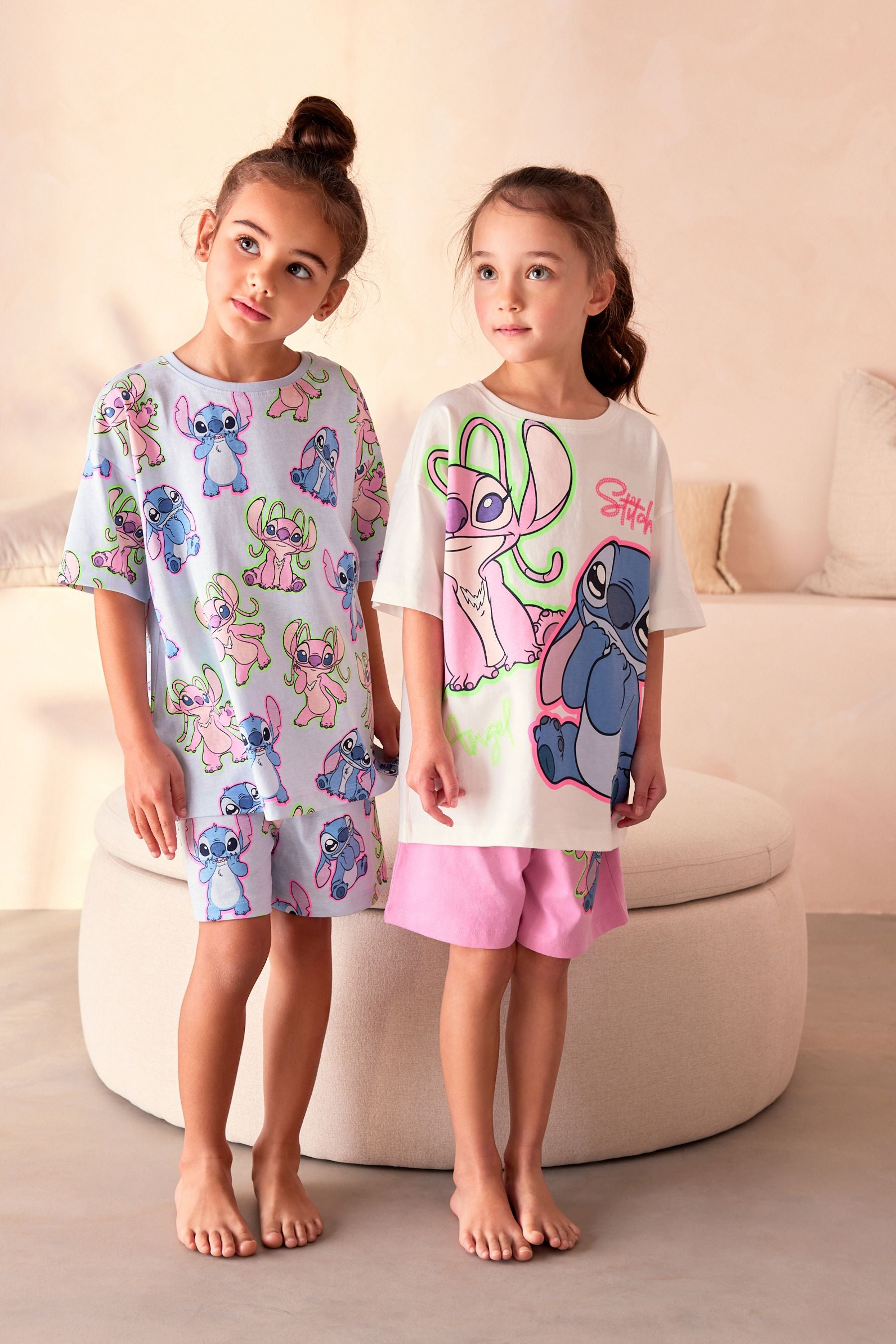 Blue/Pink Stitch License Pyjamas 2 Pack (3-16yrs)