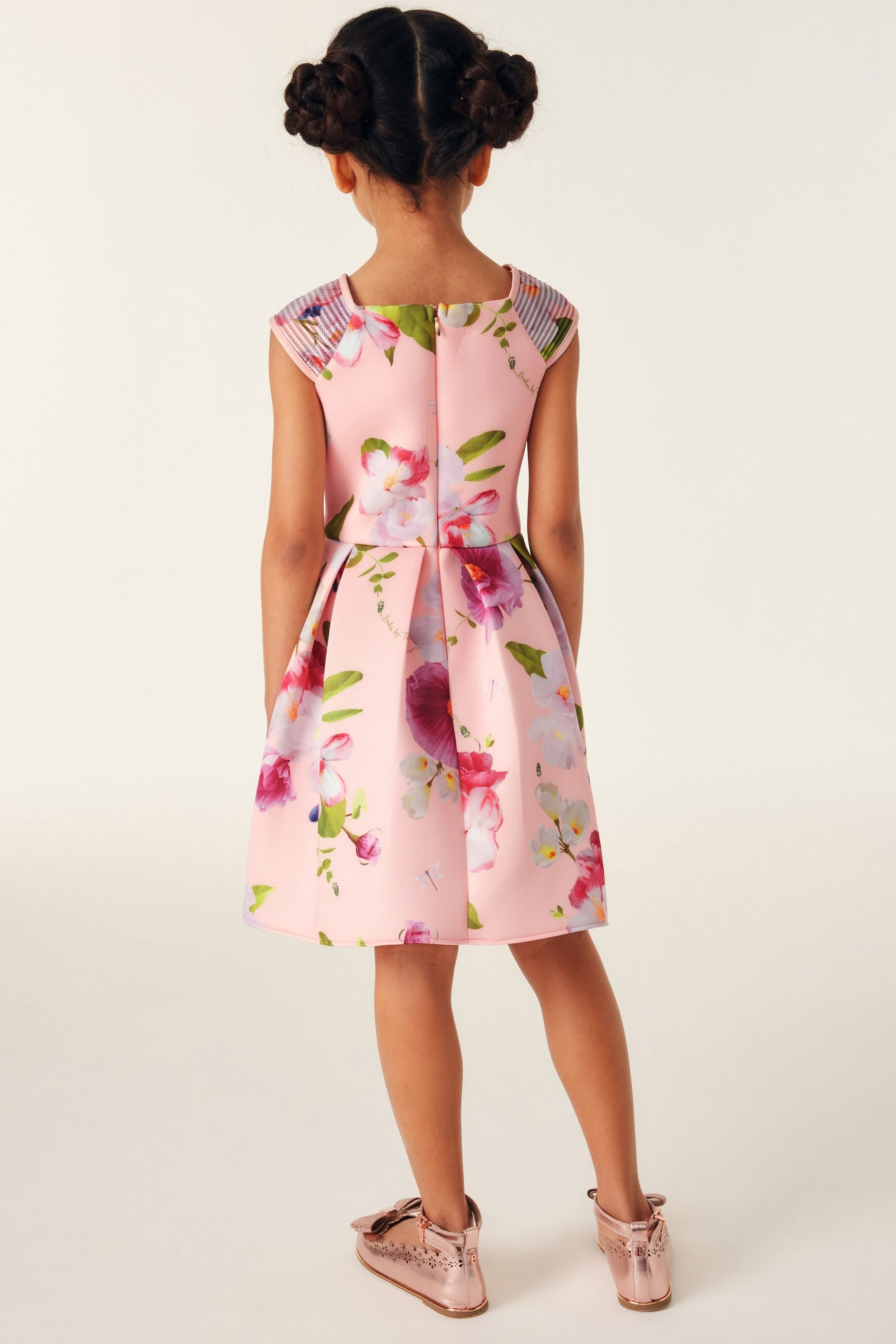 Baker by Ted Baker Apricot Orange Floral Scuba Dress