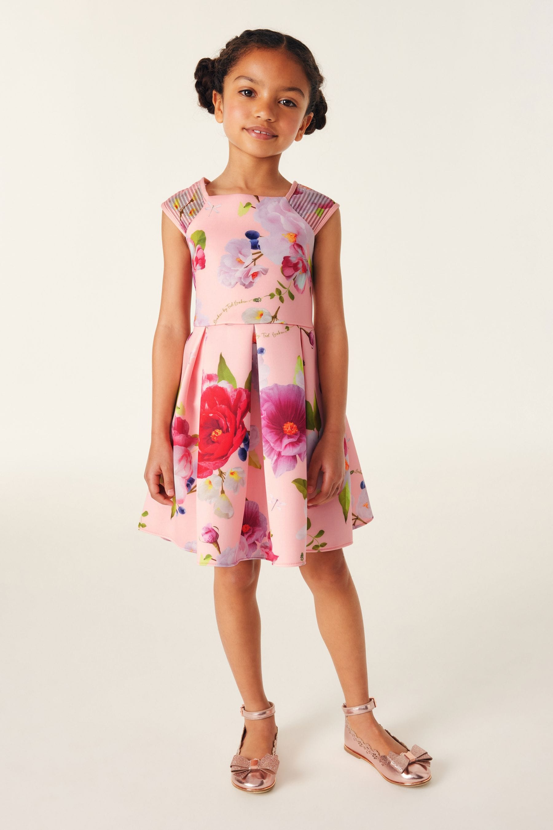 Baker by Ted Baker Apricot Orange Floral Scuba Dress