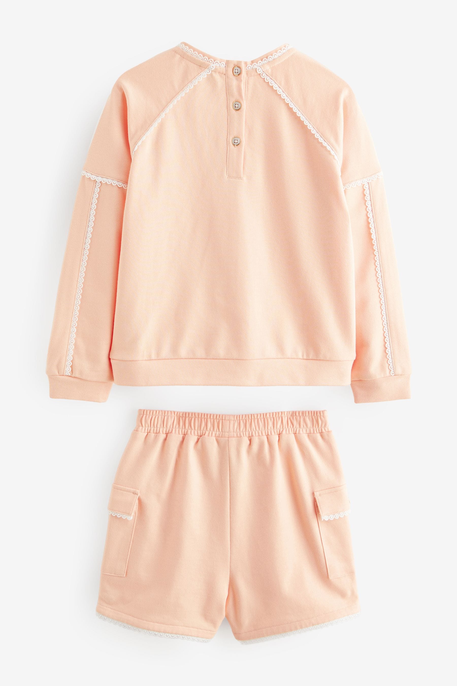 Baker by Ted Baker Apricot Picot Sweater And Shorts Set