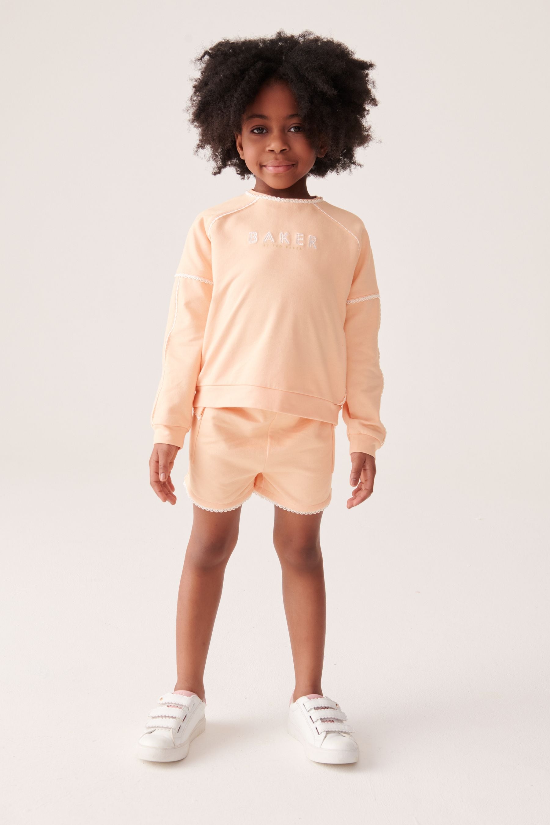 Baker by Ted Baker Apricot Picot Sweater And Shorts Set