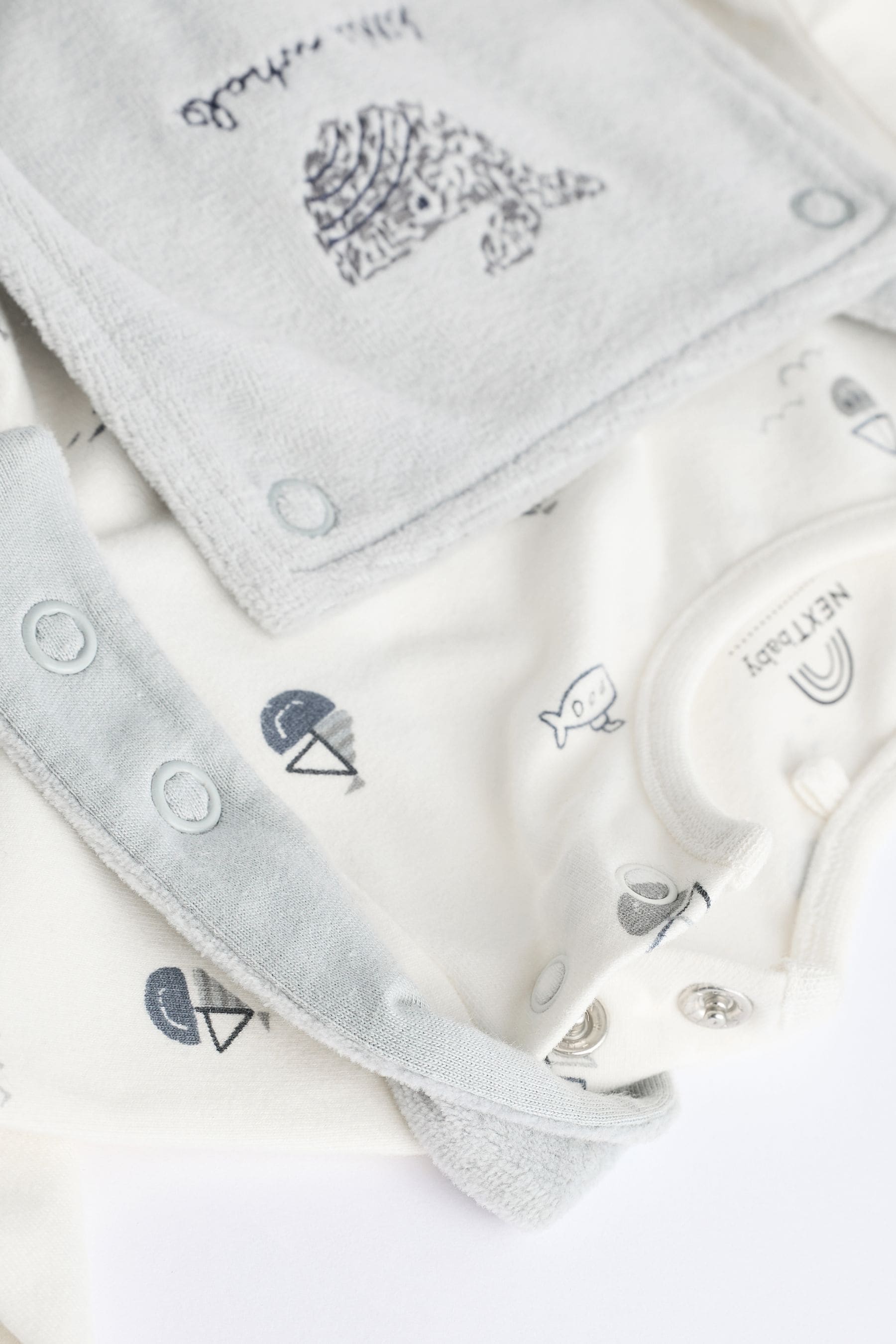 Grey Whale Baby Velour Dungaree and Bodysuit Set (0-18mths)