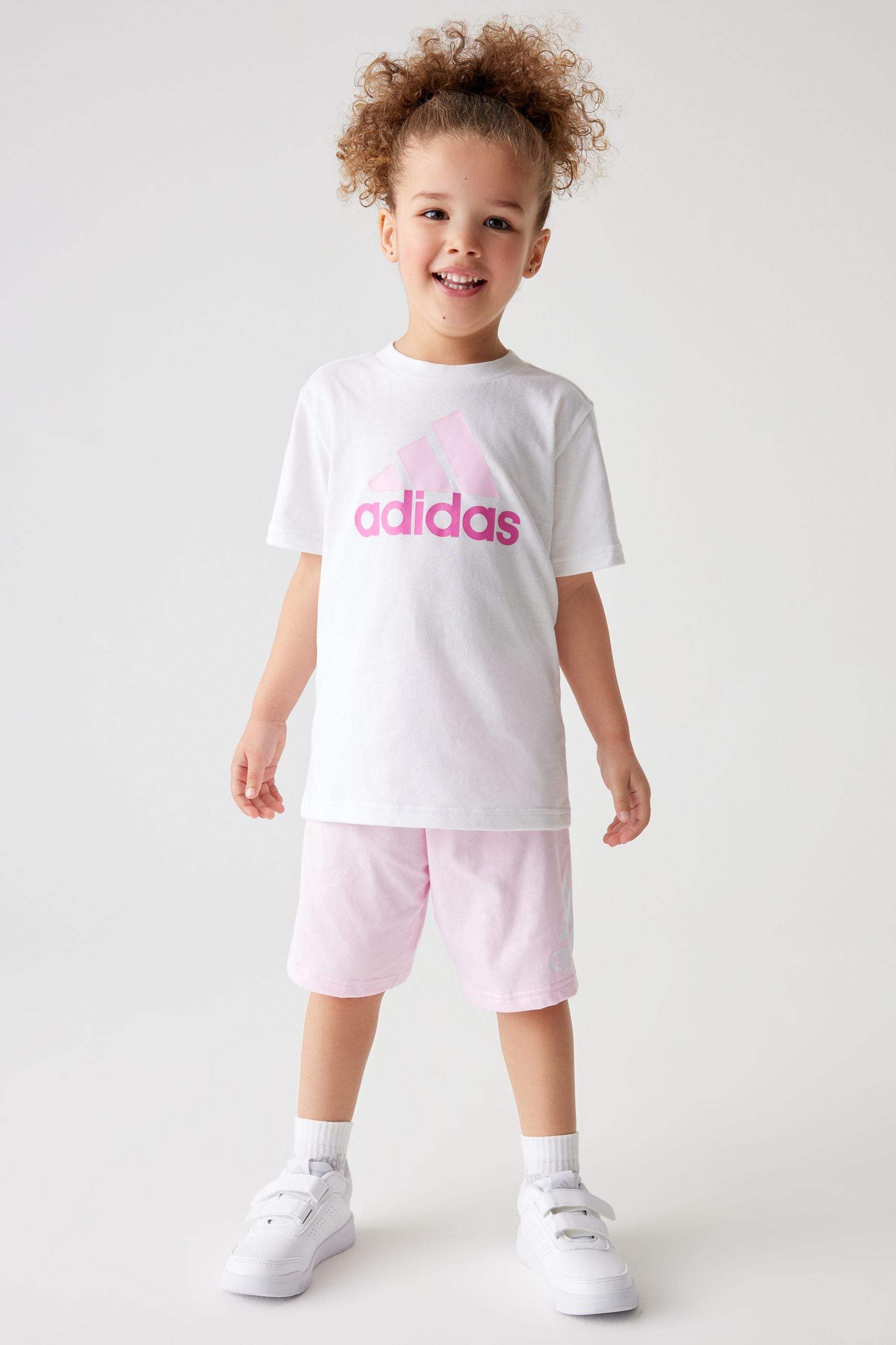 White adidas Sportswear Essentials Logo T-Shirt And Short Set