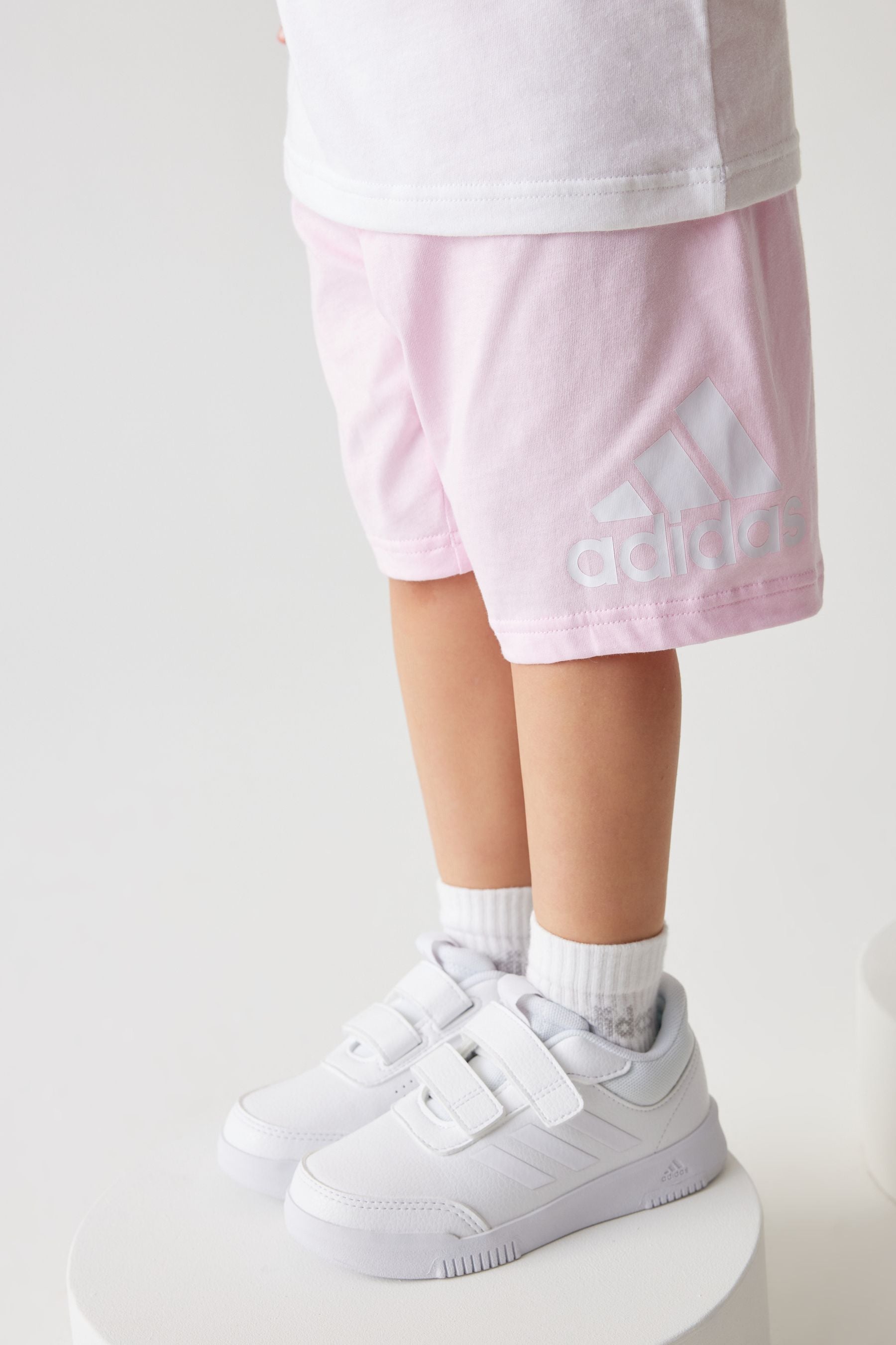 White adidas Sportswear Essentials Logo T-Shirt And Short Set