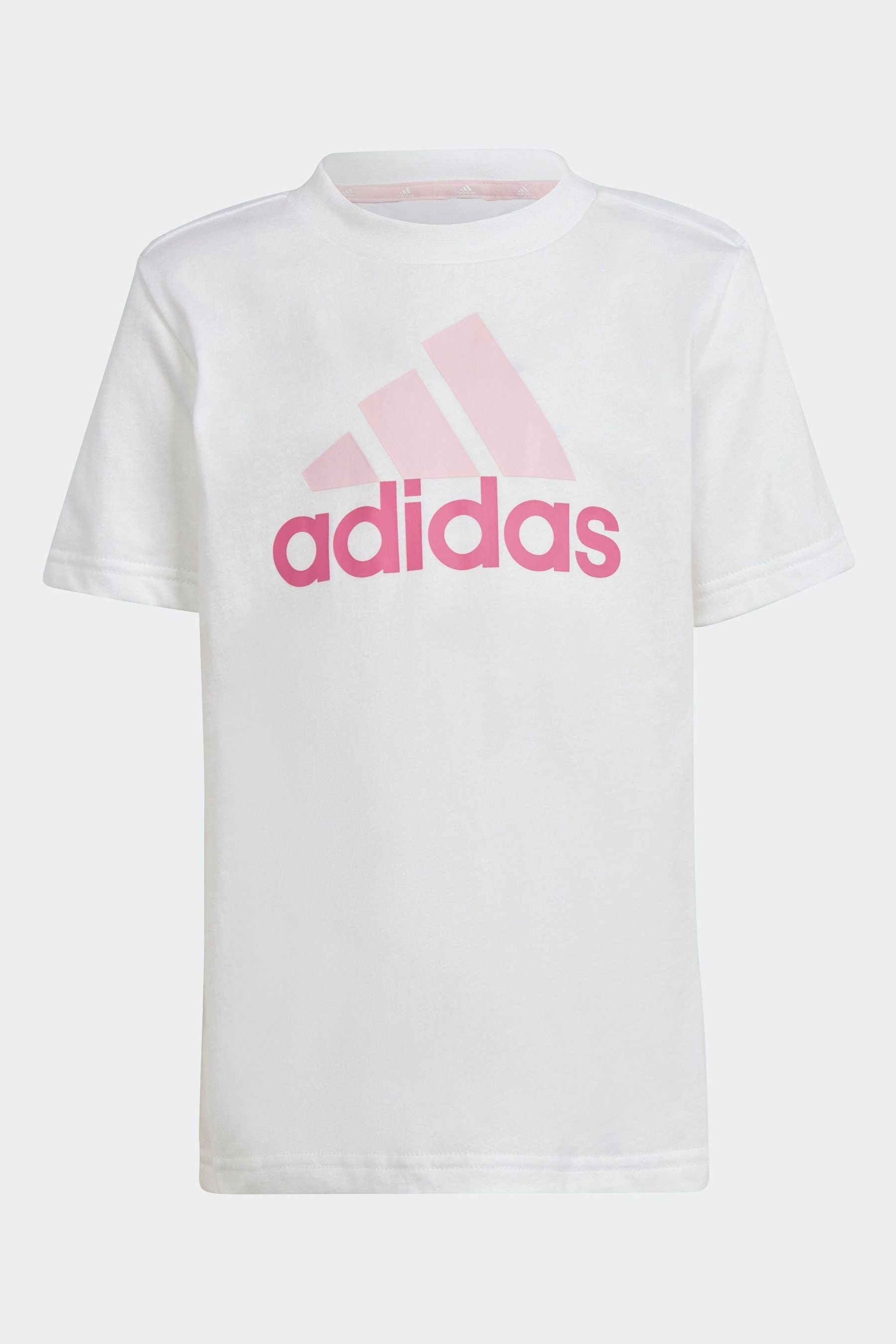 White adidas Sportswear Essentials Logo T-Shirt And Short Set