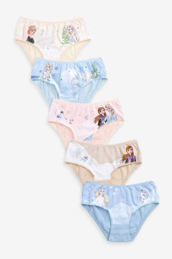 Blue /Pink 5 Pack Frozen Briefs (1.5-8yrs)