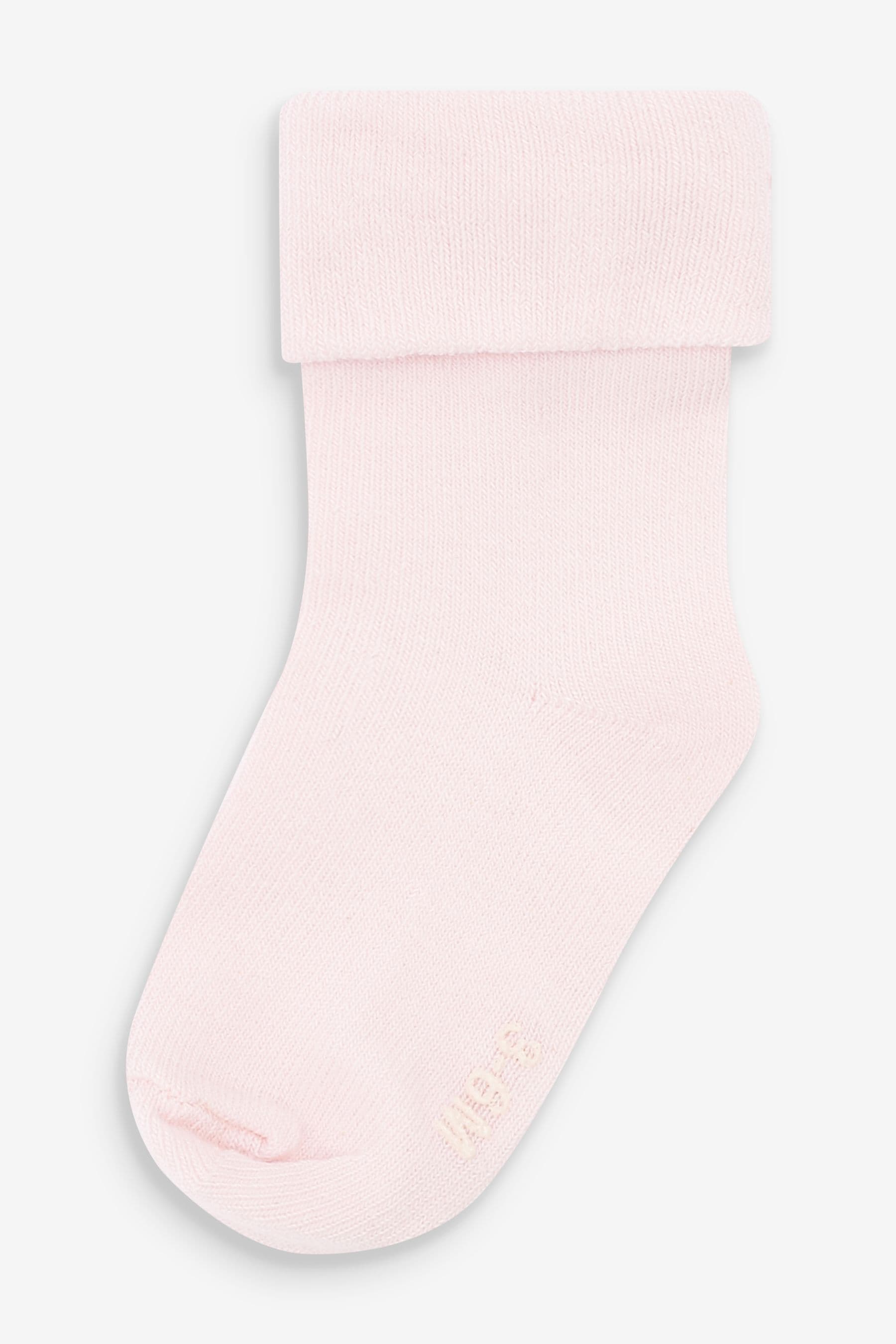 Pink Baby Roll Top Socks 4 Pack (0mths-2yrs)