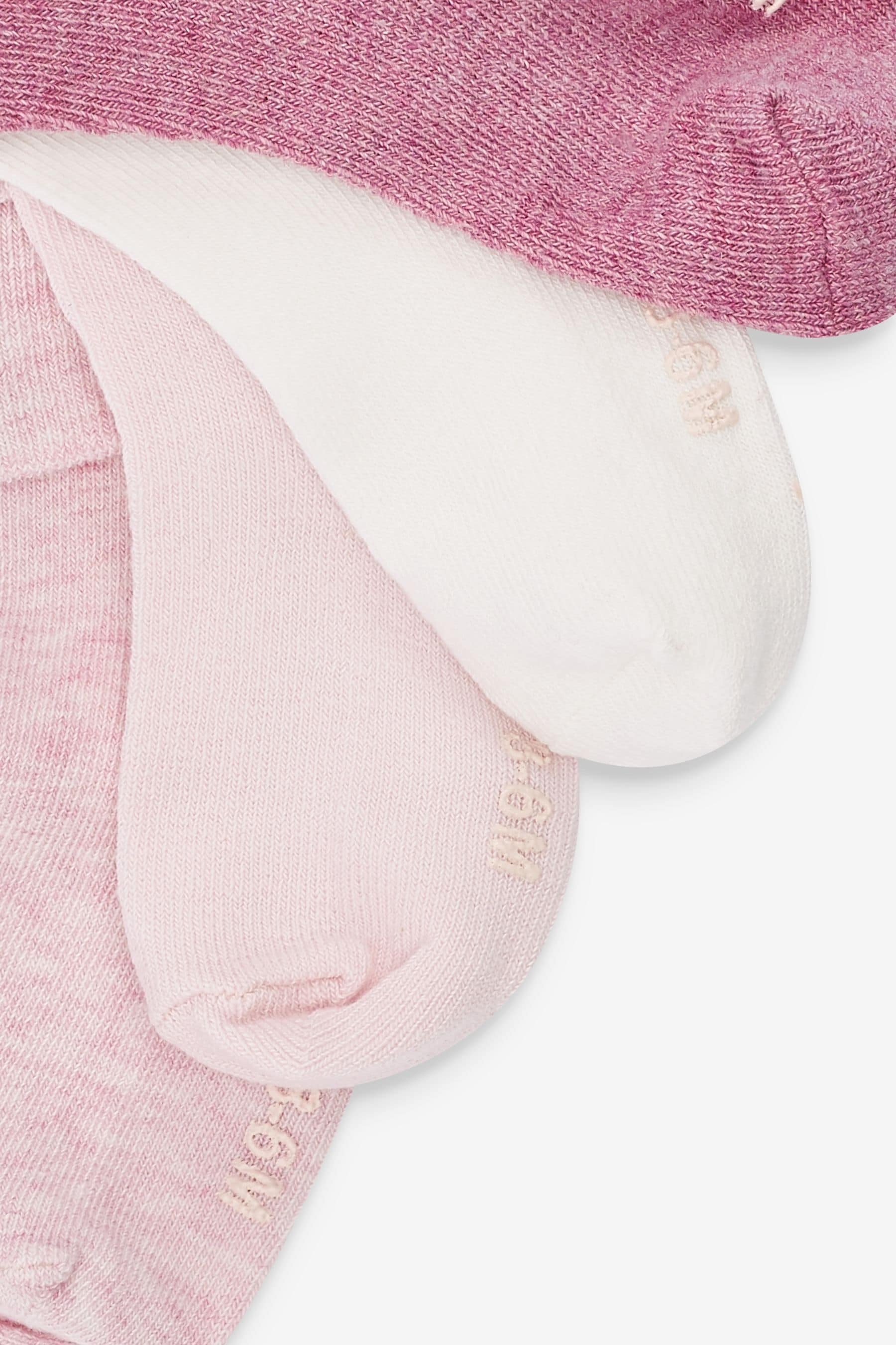 Pink Baby Roll Top Socks 4 Pack (0mths-2yrs)