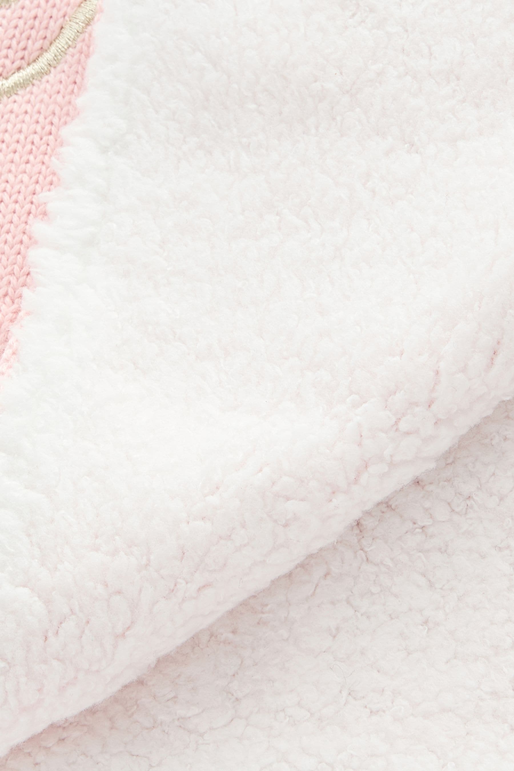 Baker by Ted Baker Baby Girls Pink Cable Knit Fleece Blanket