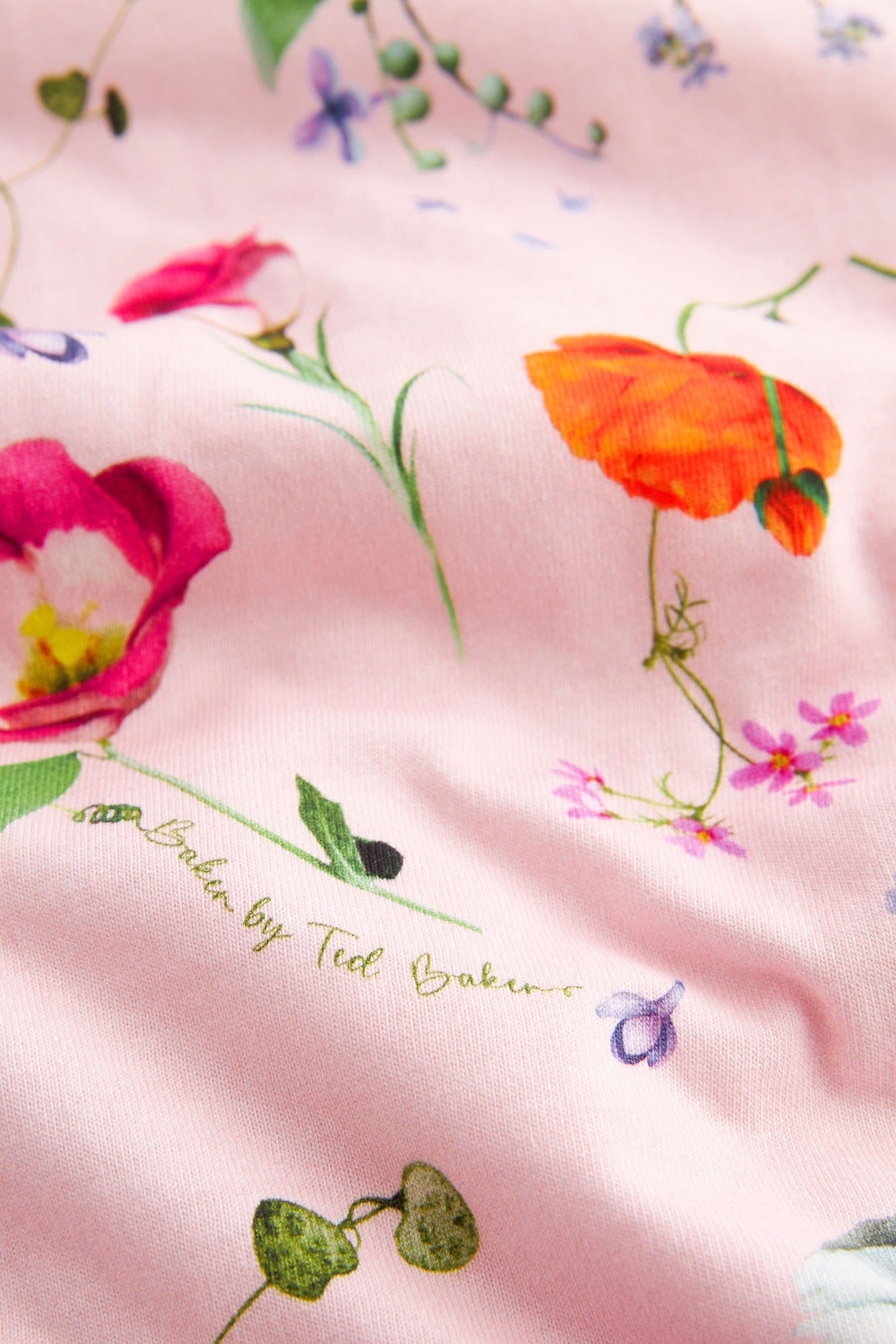 Baker by Ted Baker Pink Floral 100% Cotton Blanket