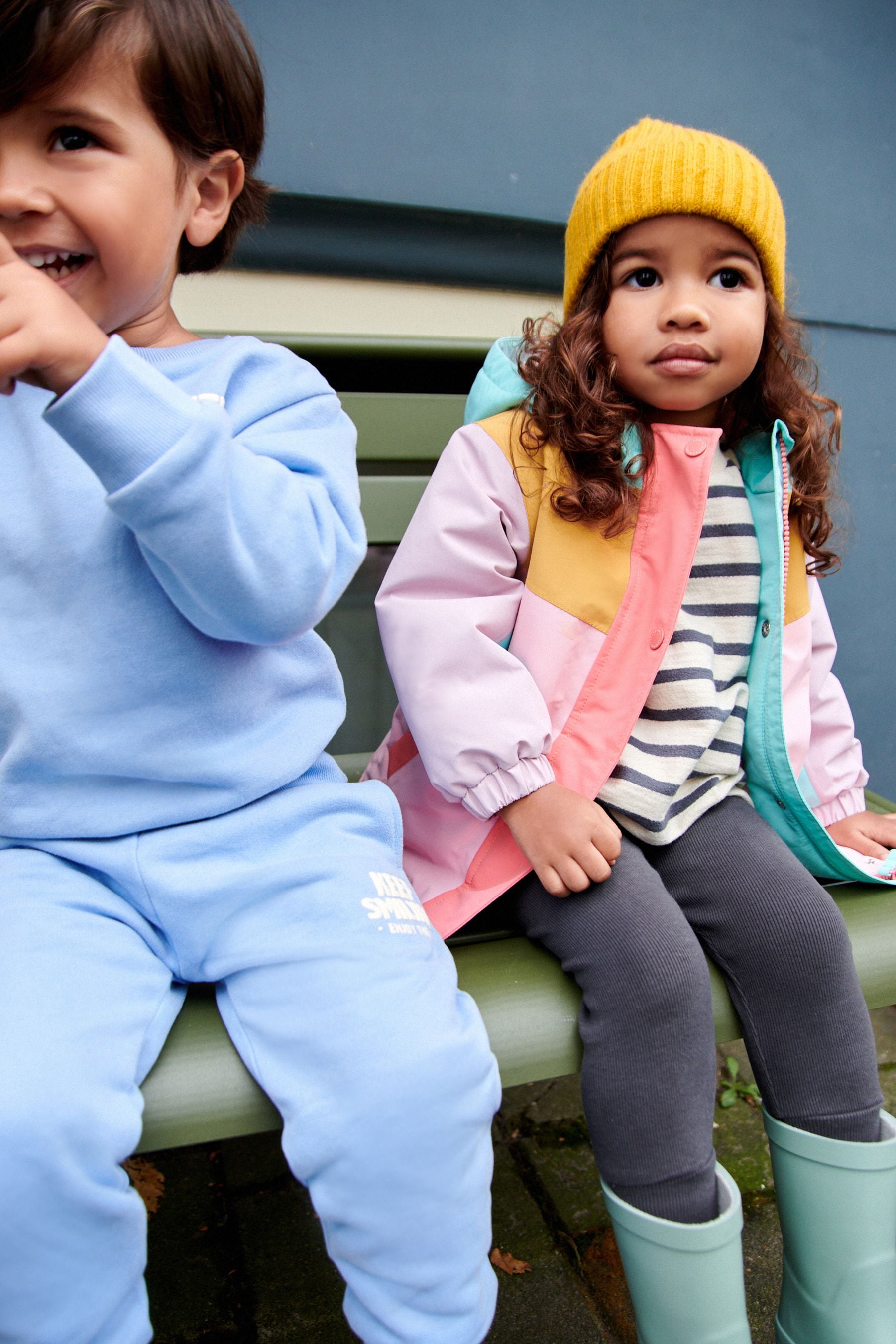 Light Blue Slogan 100% Cotton Sweatshirt And Joggers Set (3mths-7yrs)