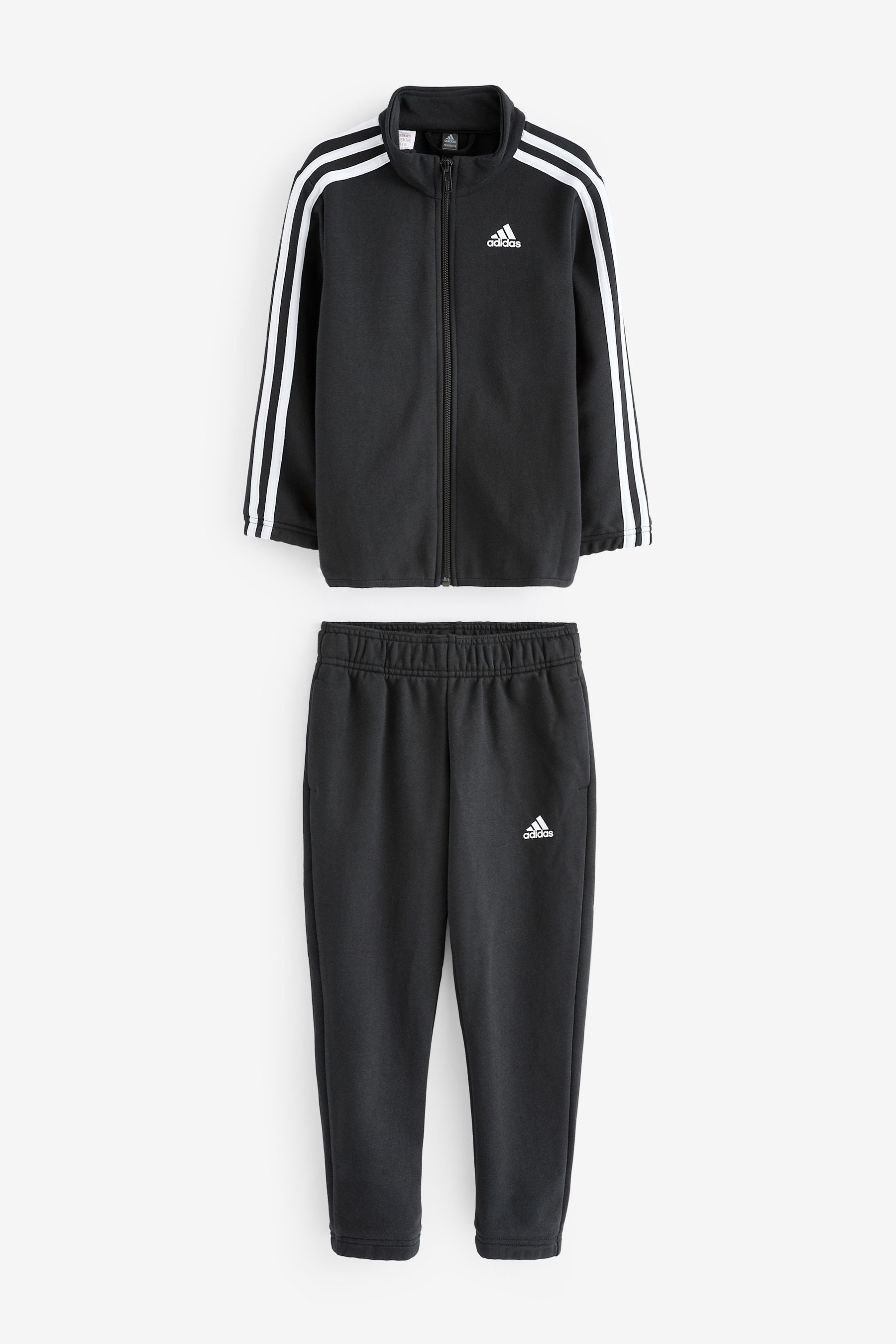 adidas Black Junior Fitted Tracksuit