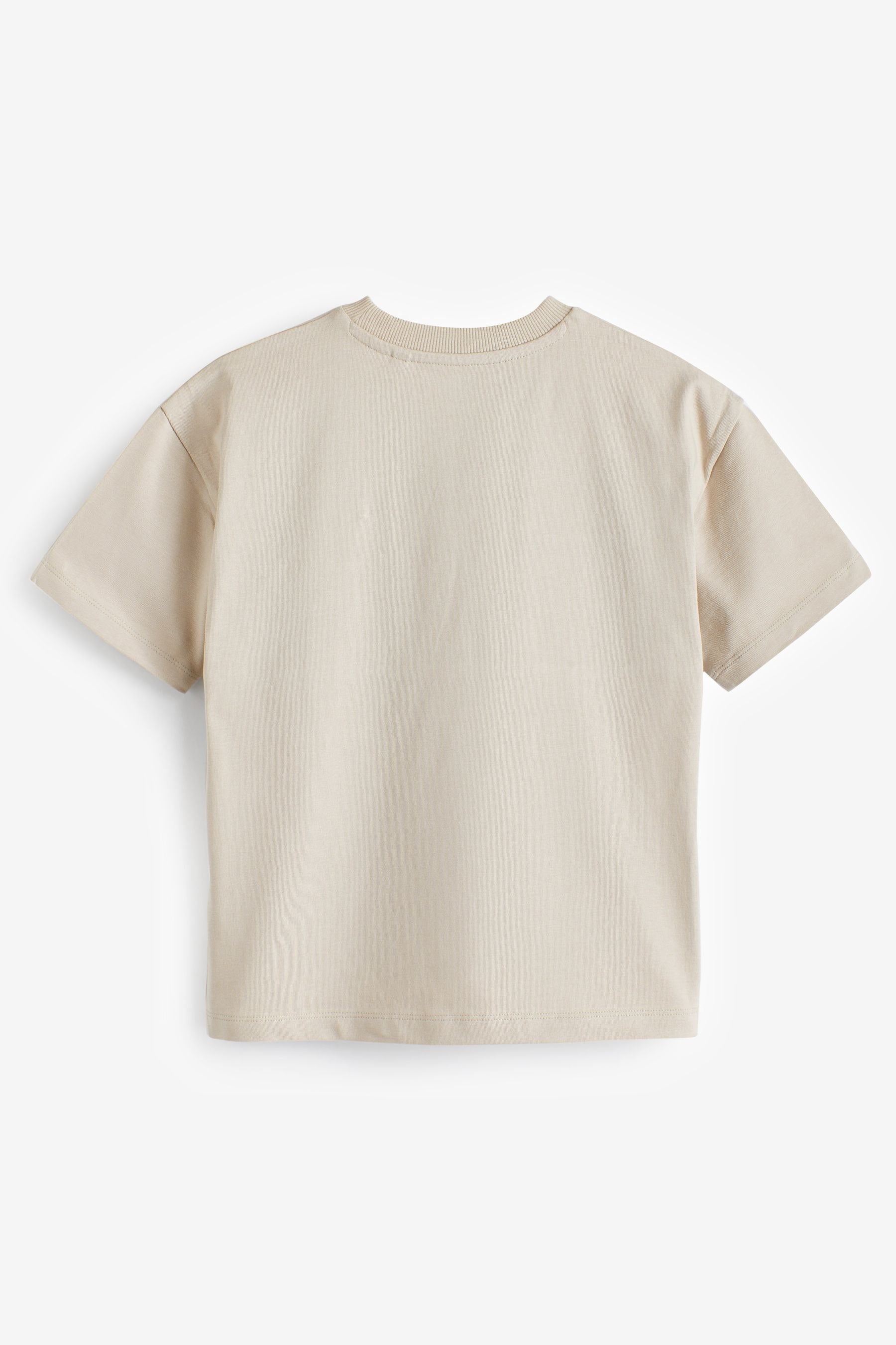 Stone 100% Cotton Short Sleeve Utility T-Shirt (3-16yrs)