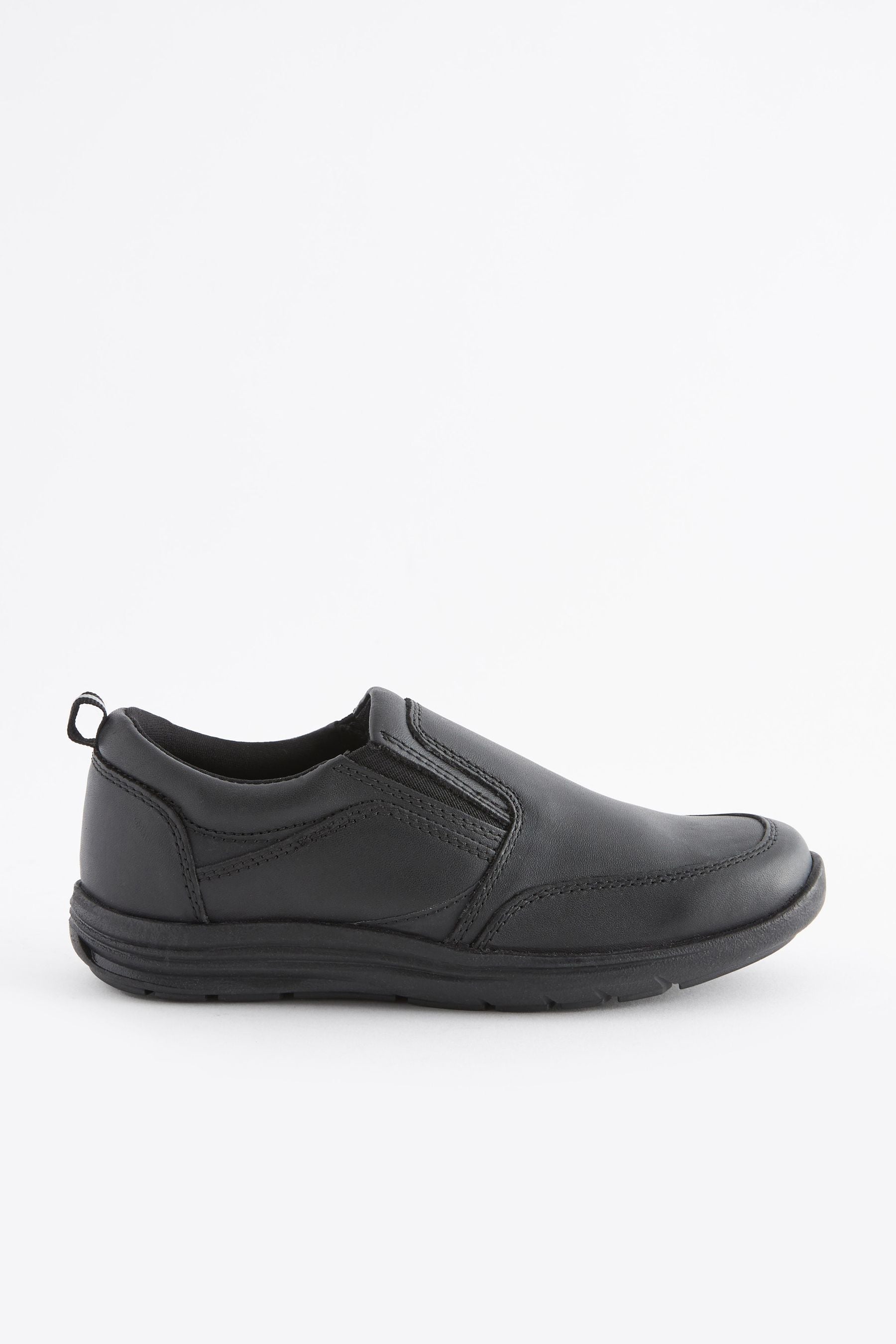 Black School Leather Loafers