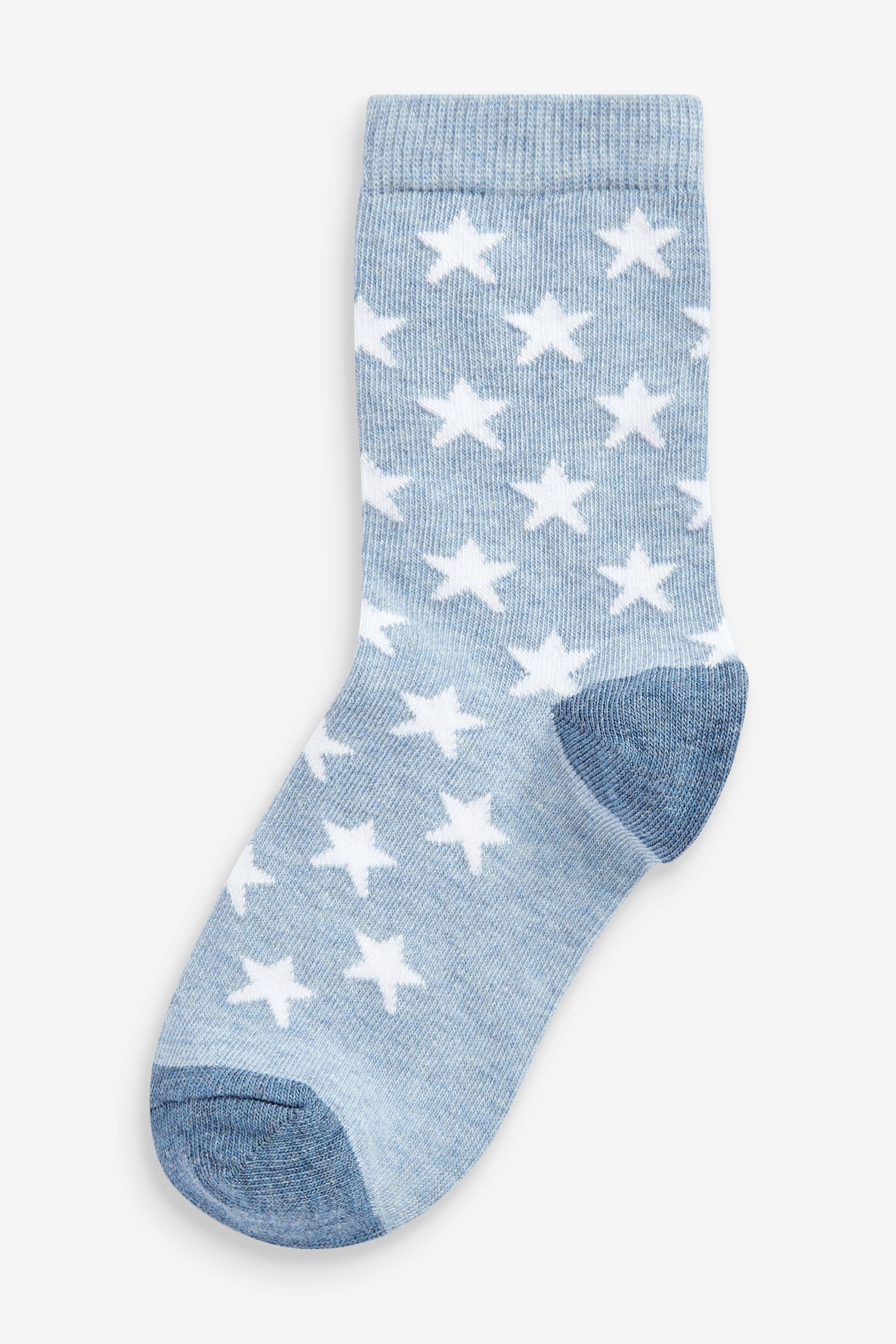 Blue Stars Cotton Rich Socks 7 Pack