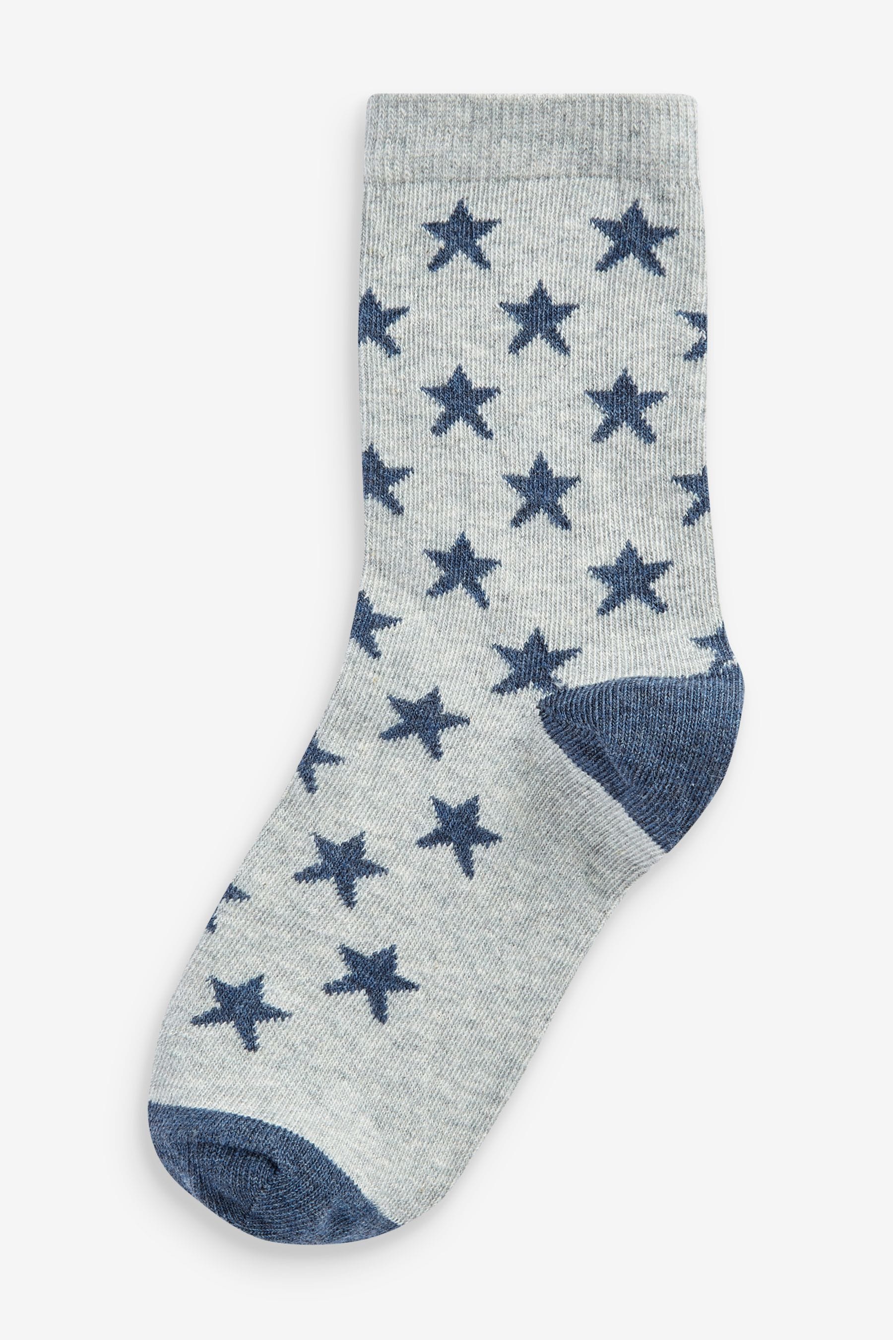 Blue Stars Cotton Rich Socks 7 Pack